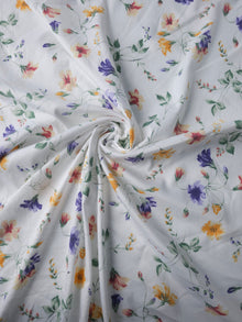  White Vintage Floral Flannel Jersey