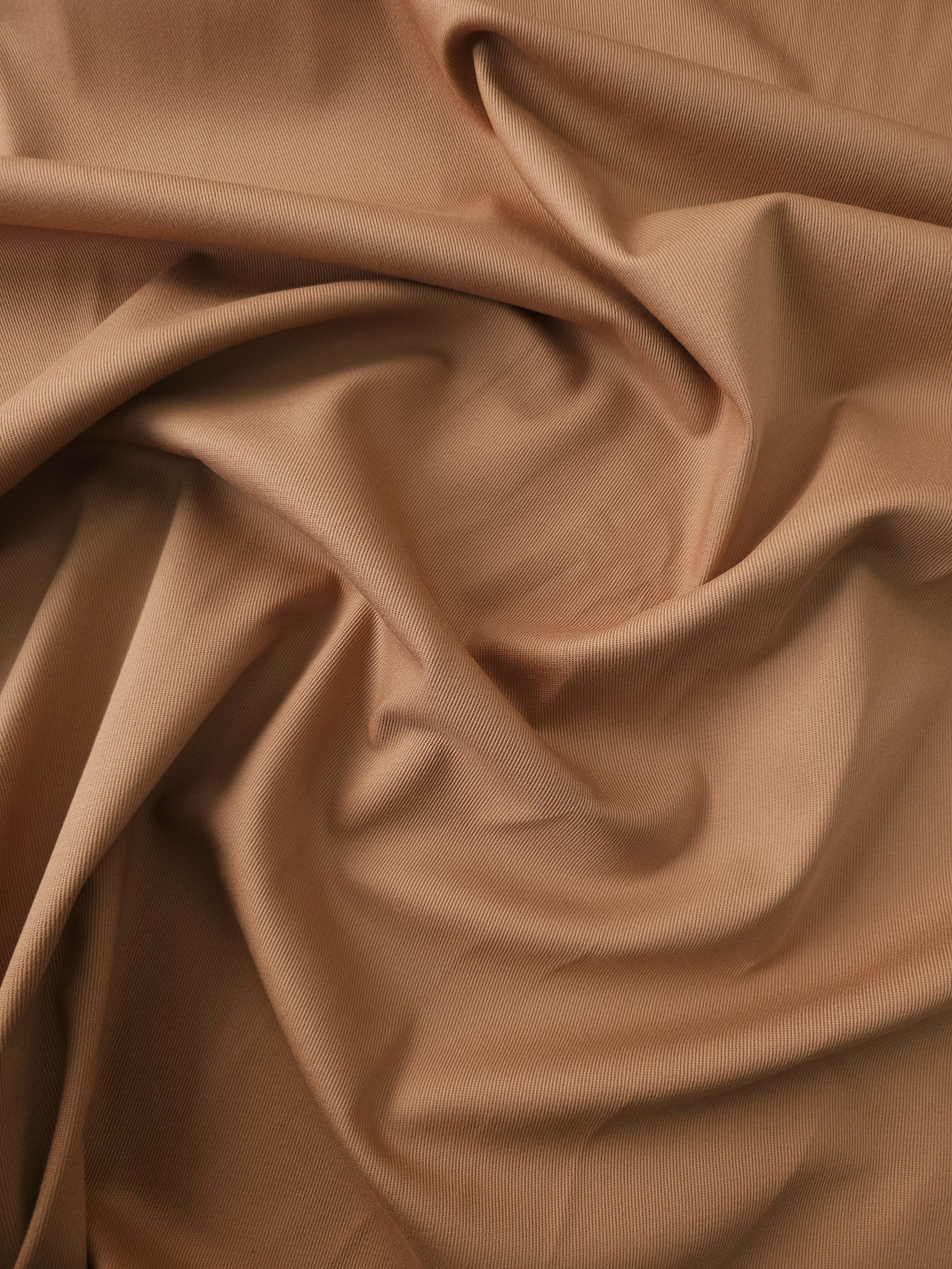 Tan/Beige Brushed Cotton Twill