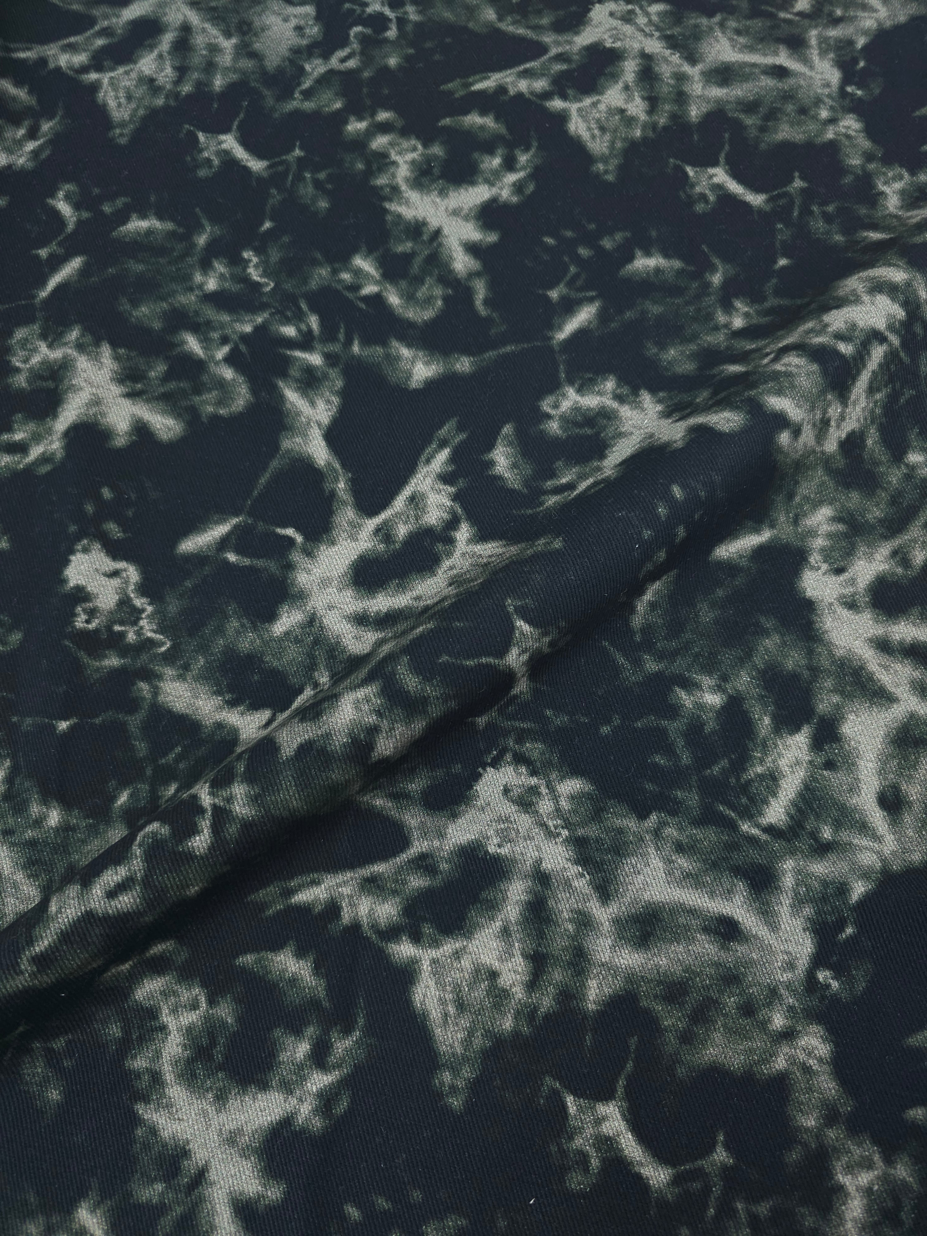 Black/Moss Marble Denim