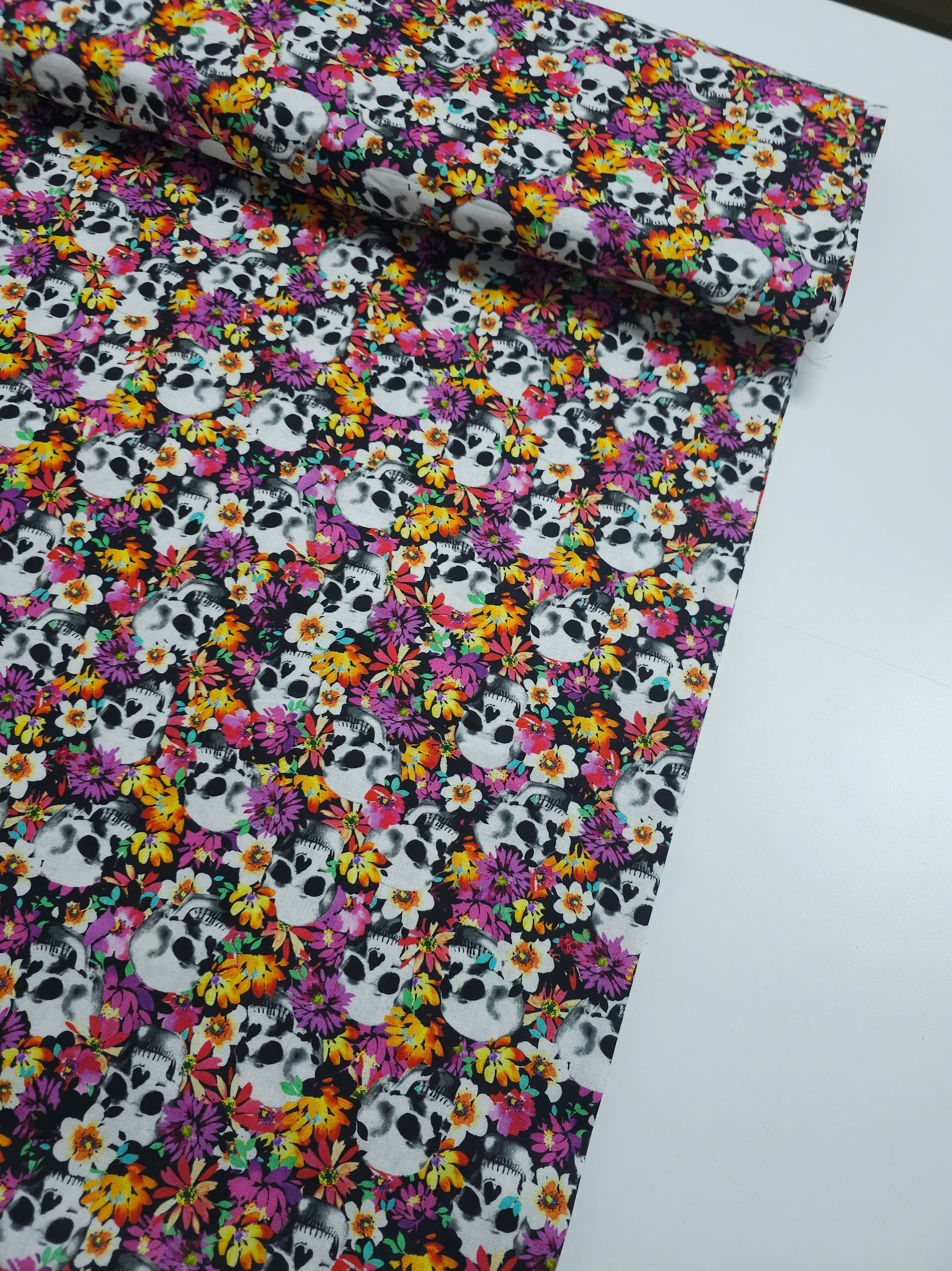 Floral Skull 100% Cotton