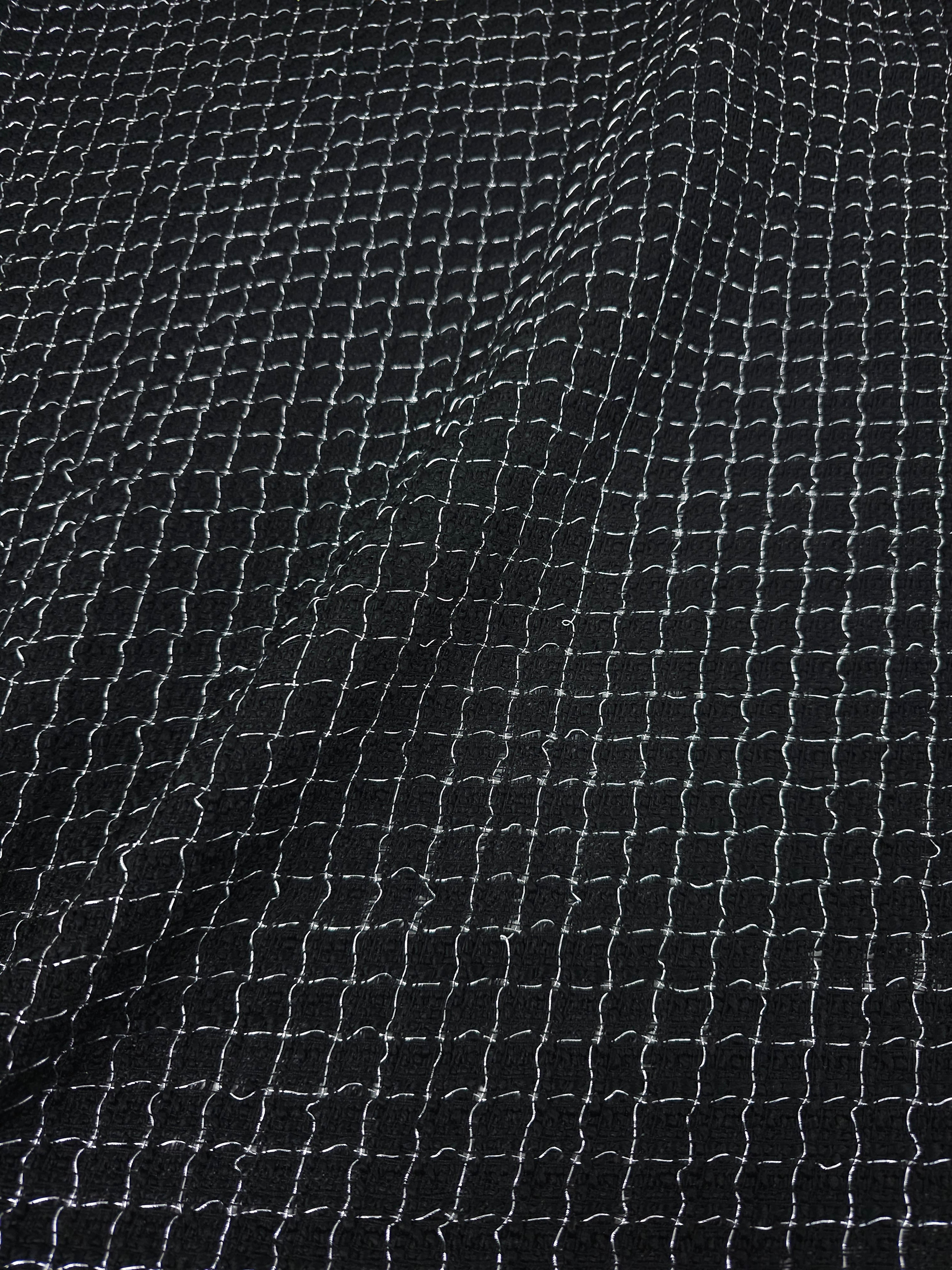 Black/Silver Lurex Boucle