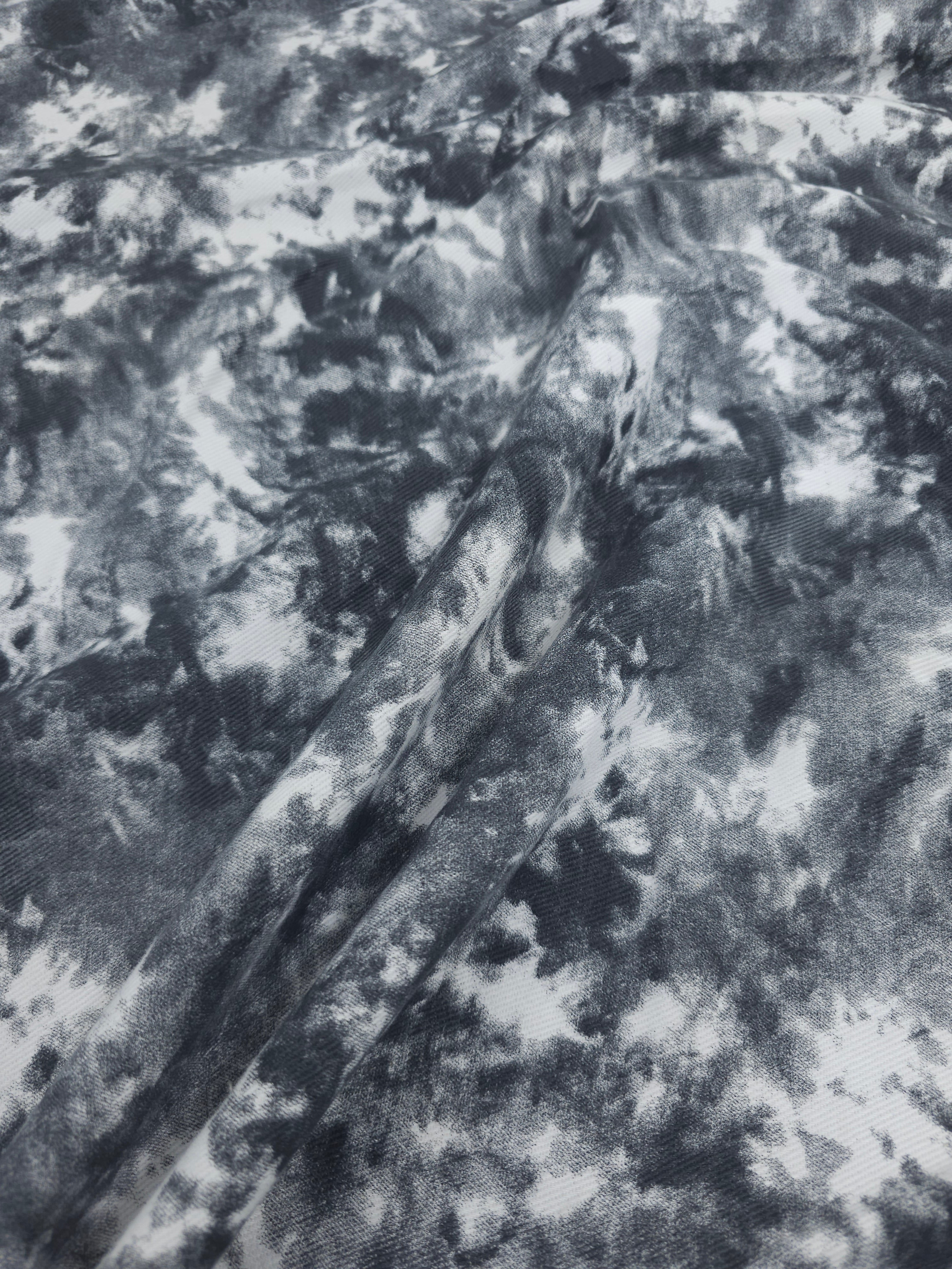 Grey/White Marble Denim