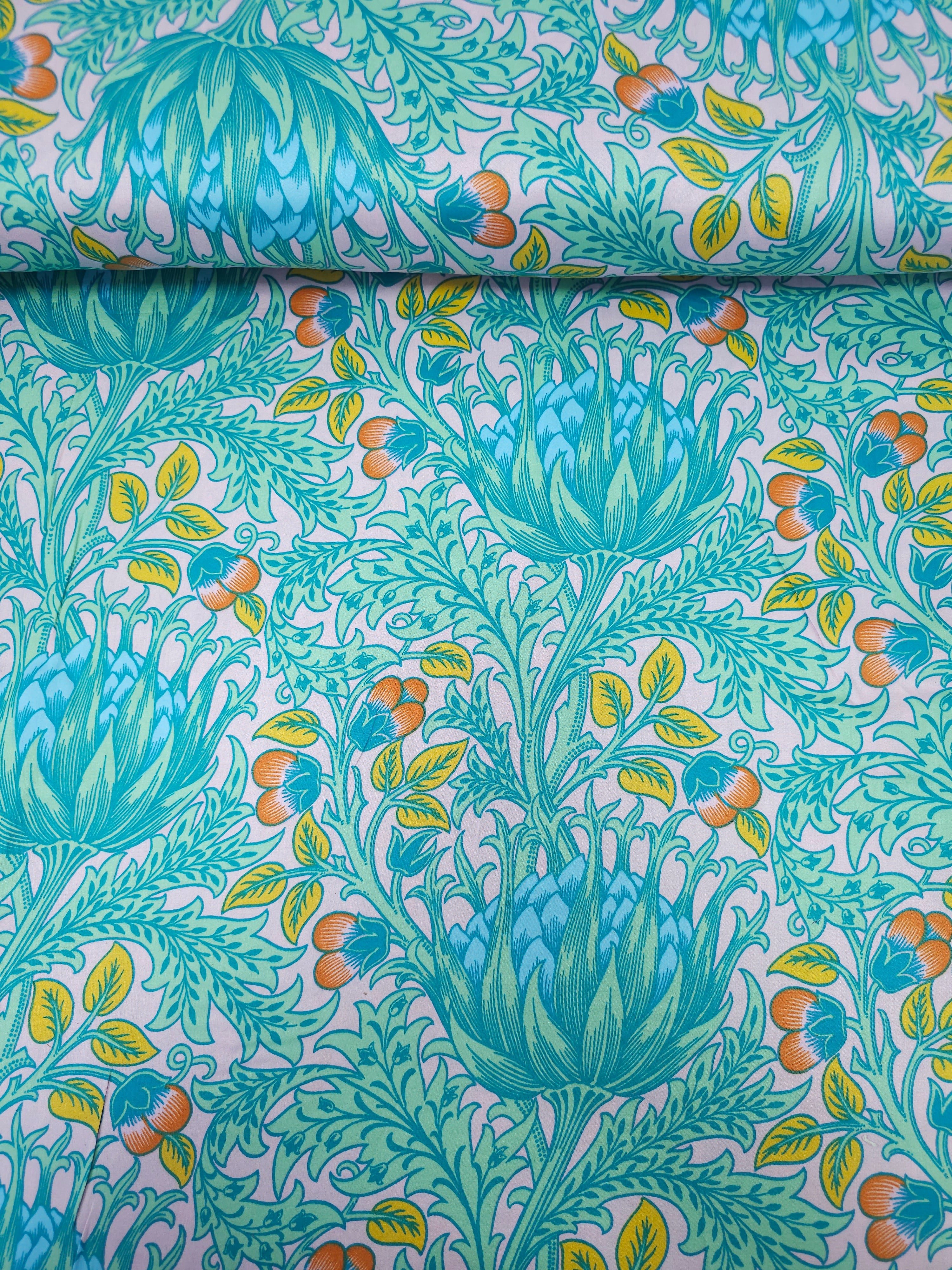 Floral Artichoke Cotton Sateen 108" - Kaffe Fassett X William Morris *EXTRA WIDE*