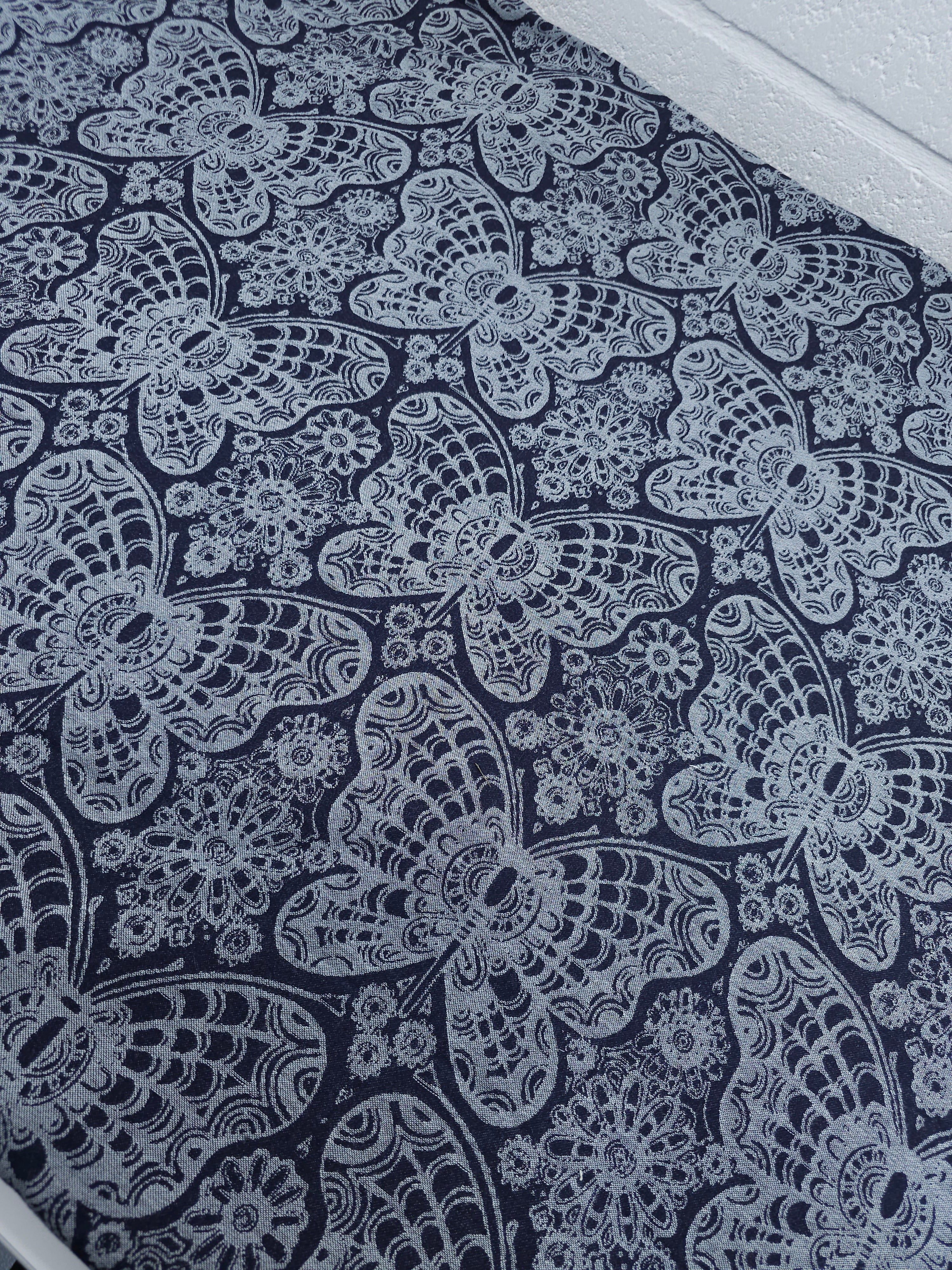 Indigo Navy Boho Butterfly Denim