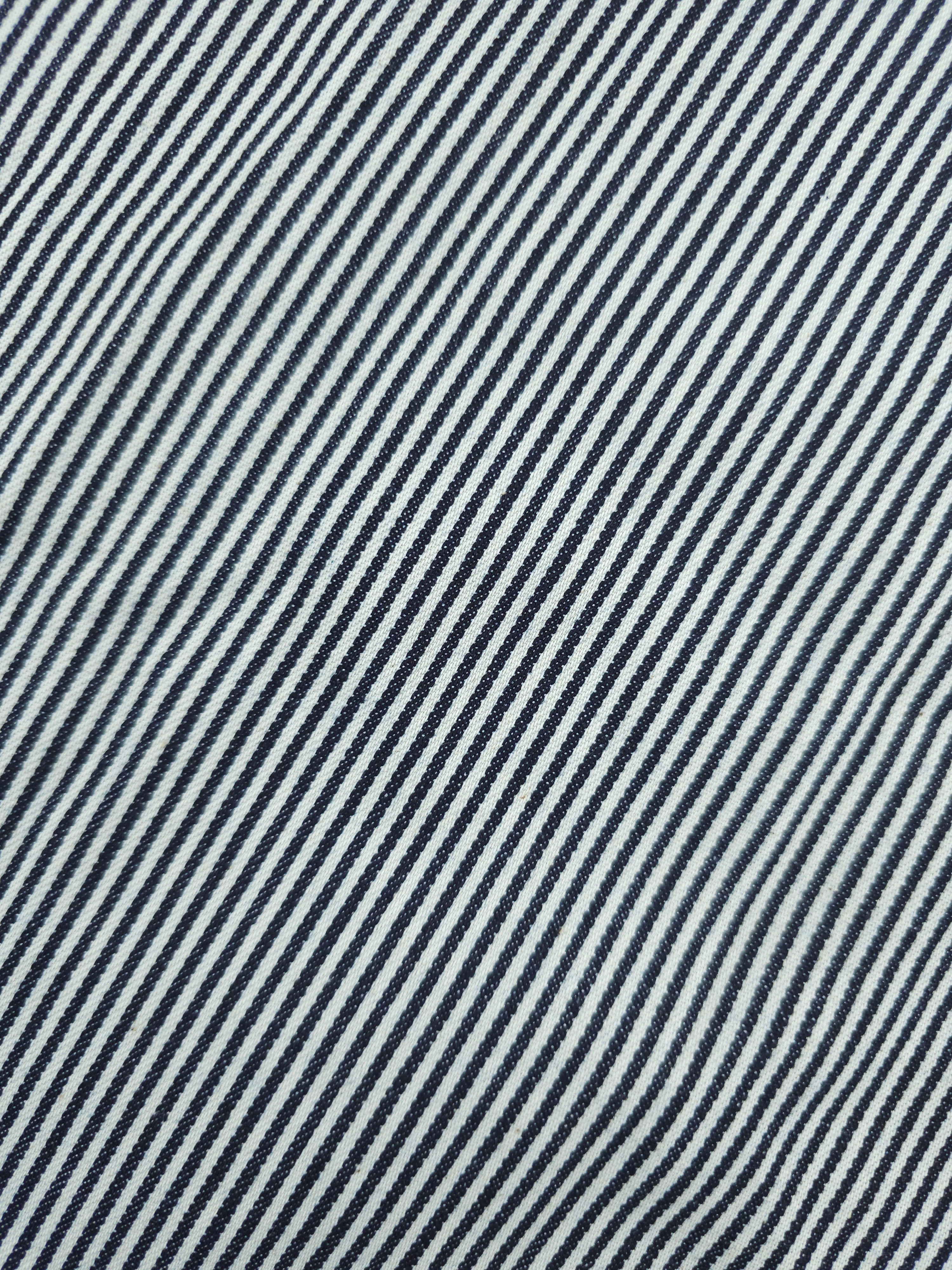 Dark Navy/White Pinstripe Denim