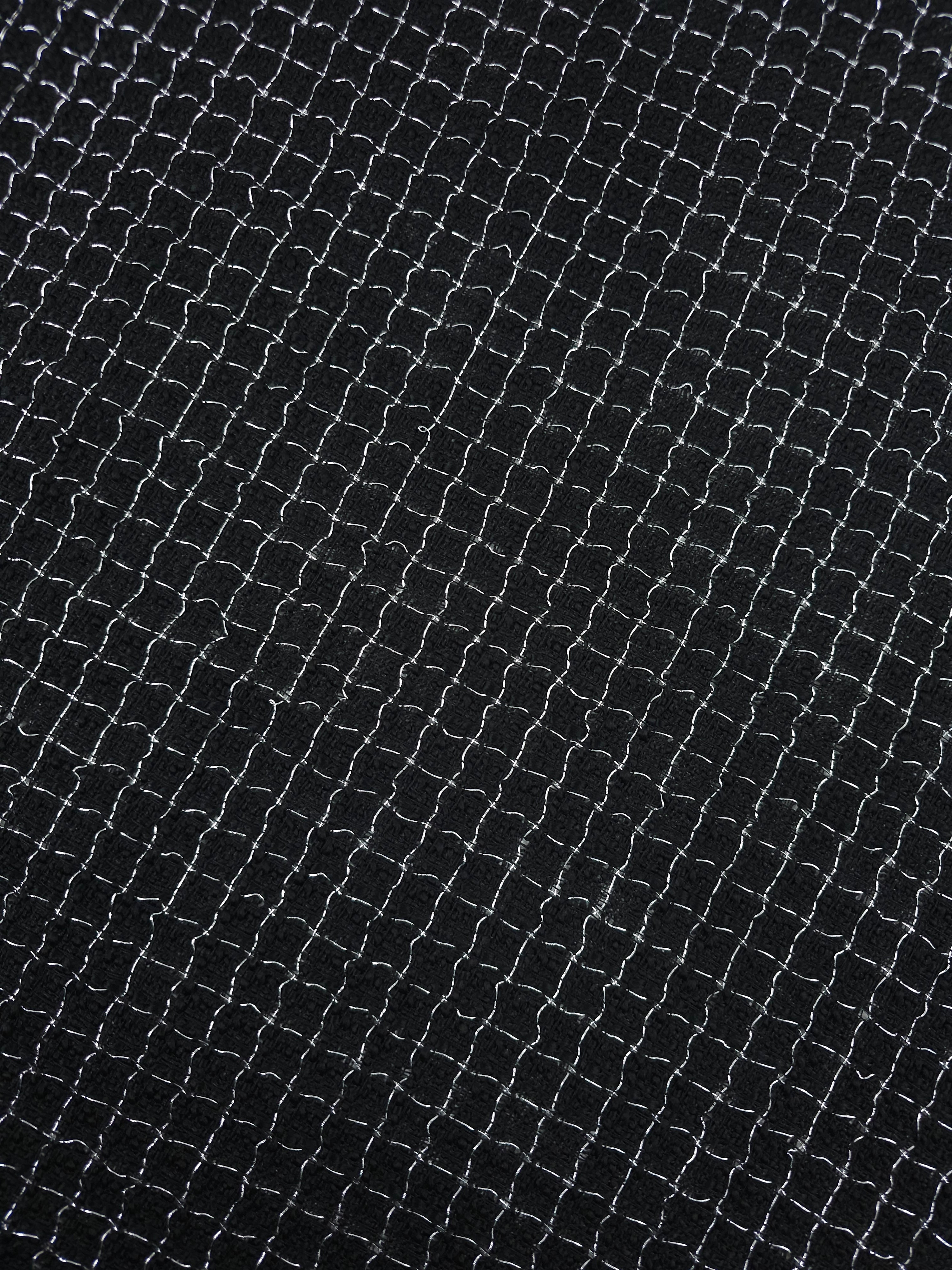 Black/Silver Lurex Boucle