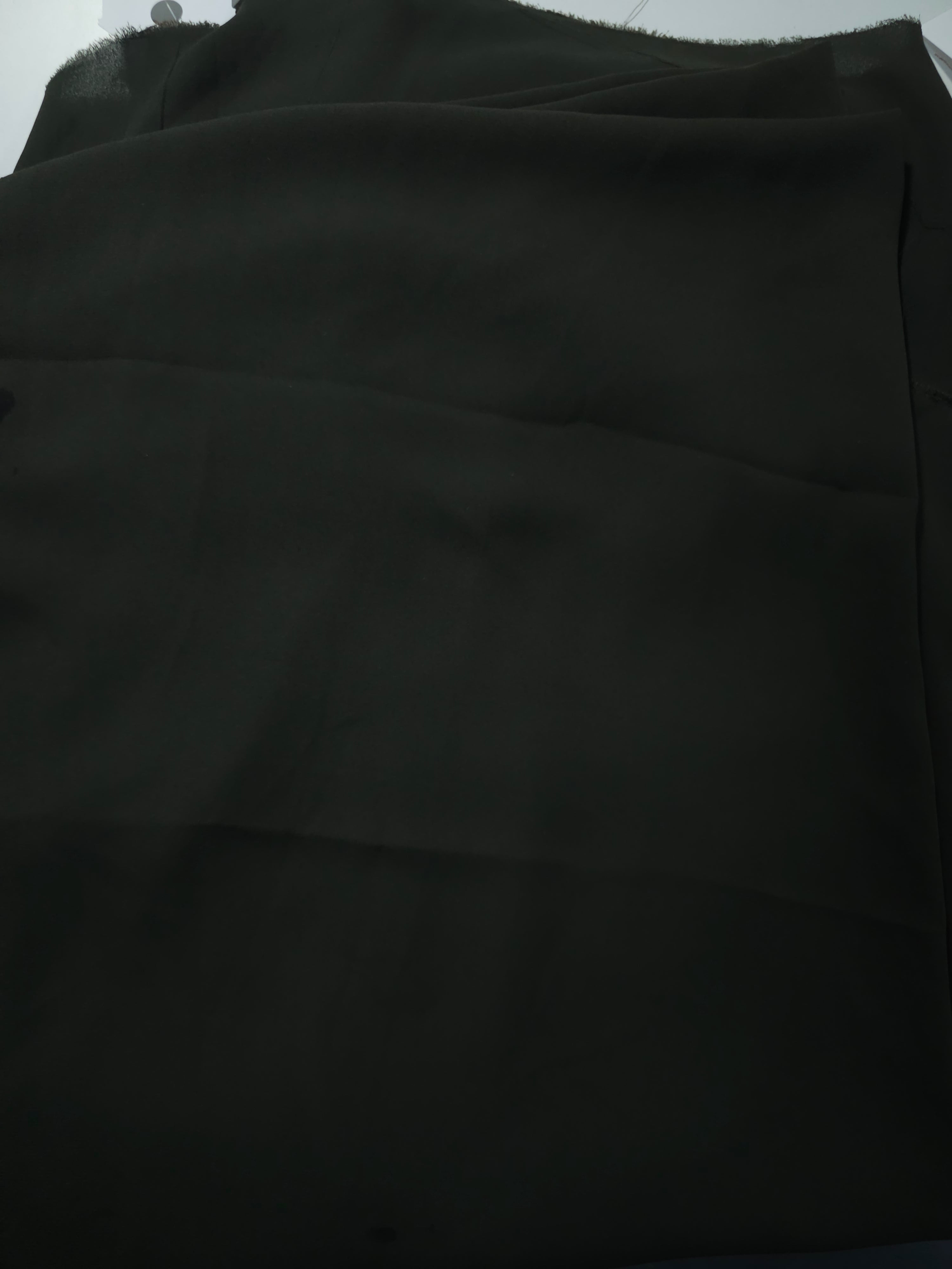 Black/Hint of Green Poly Georgette - 1.5m Piece