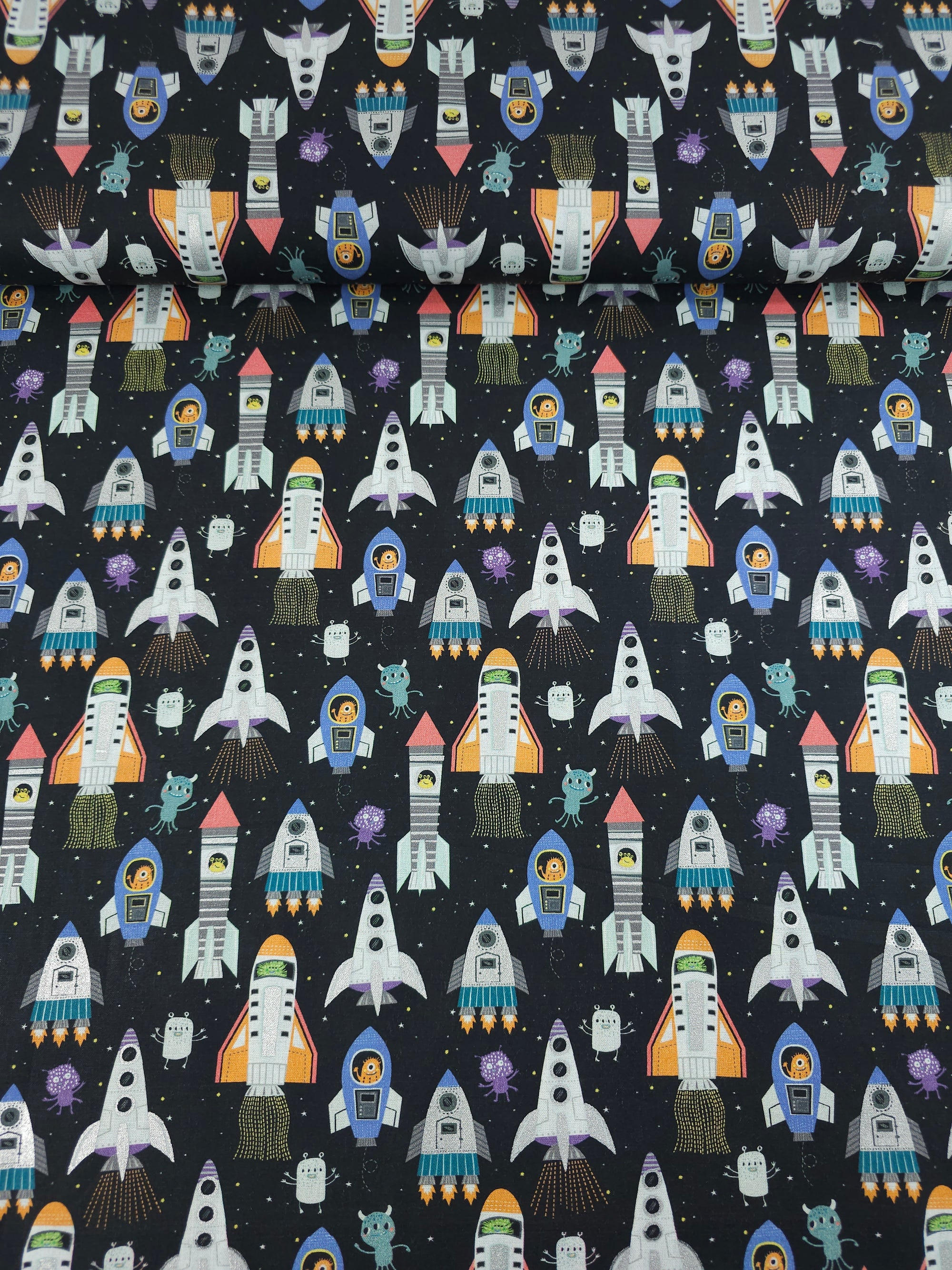 Novelty Space Rocket 100% Cotton