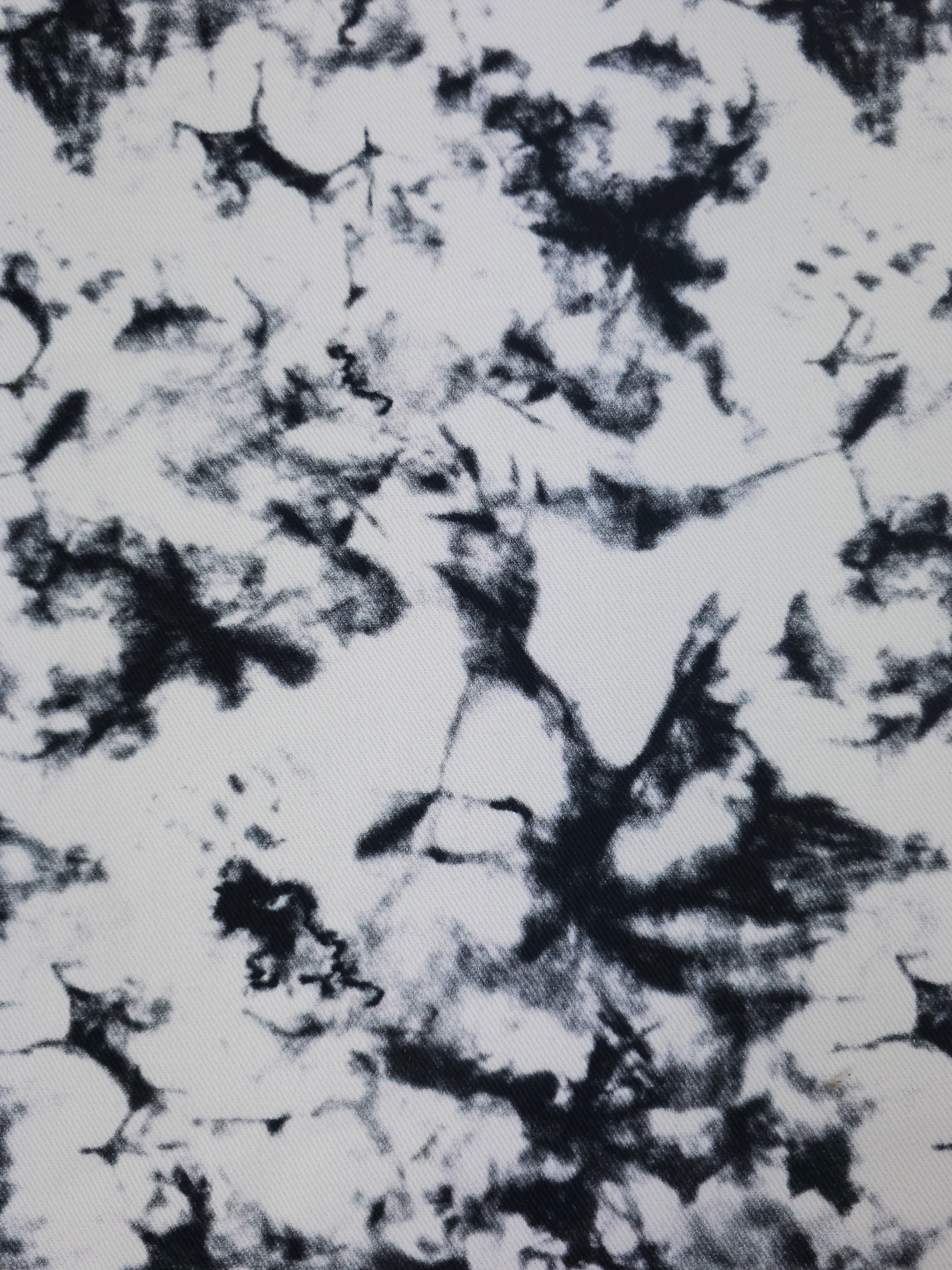 White/Black Marble Denim