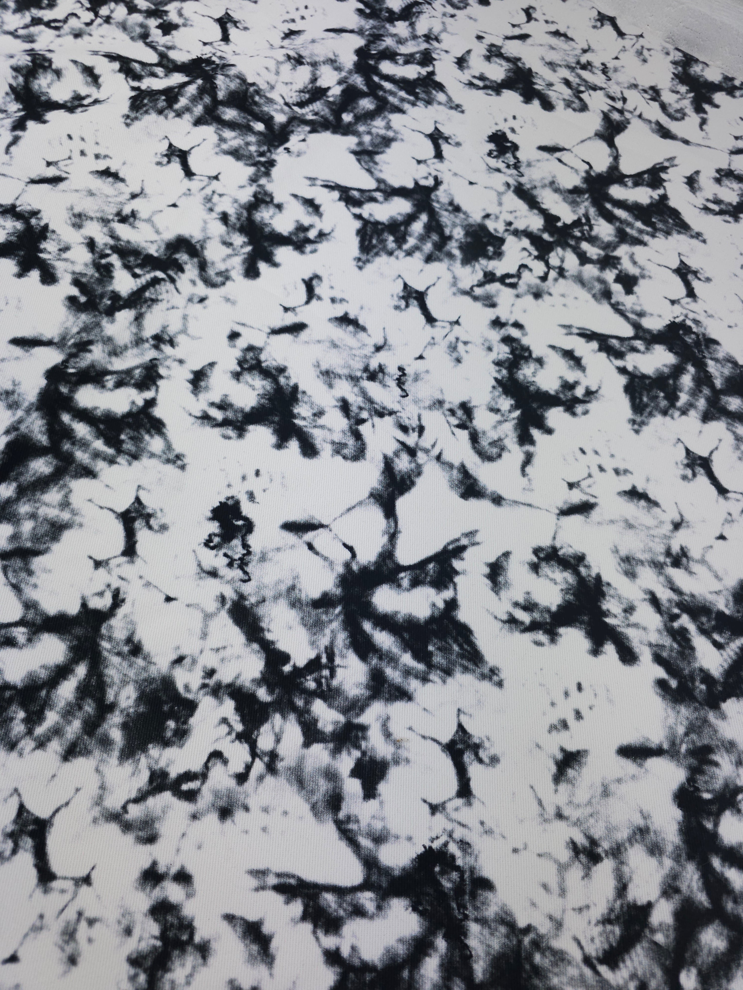 White/Black Marble Denim