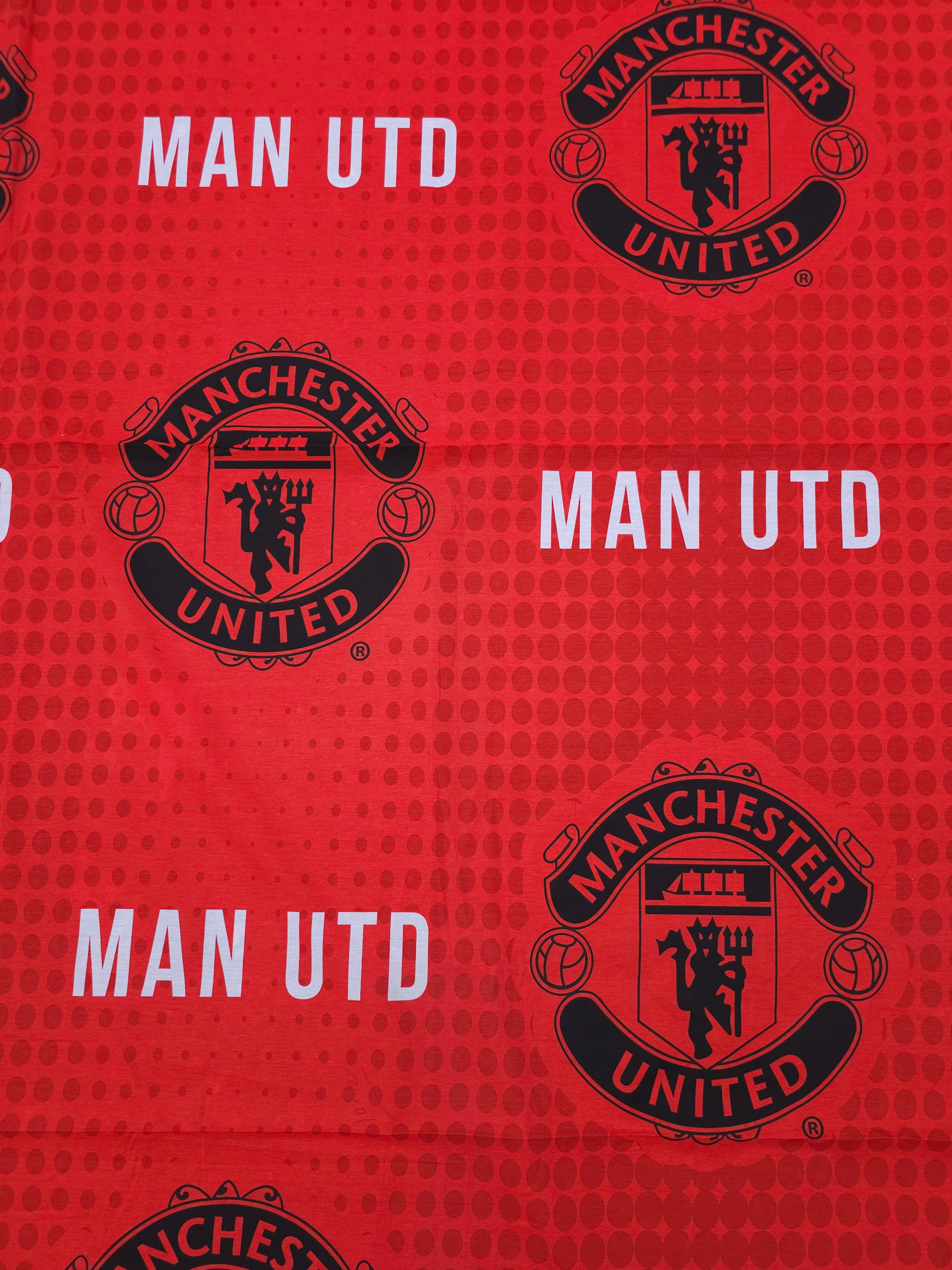Manchester United FC Emblem 100% Cotton Football Fabric 104