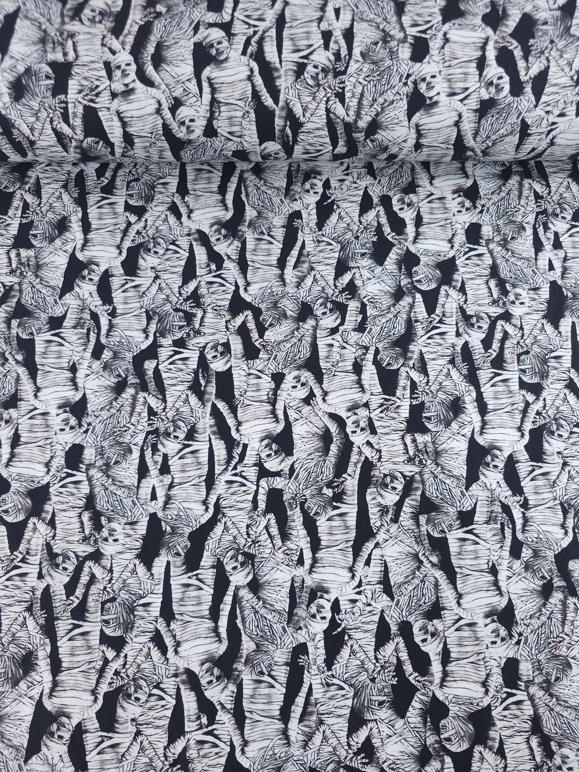 Black/White Mummification 100% Cotton