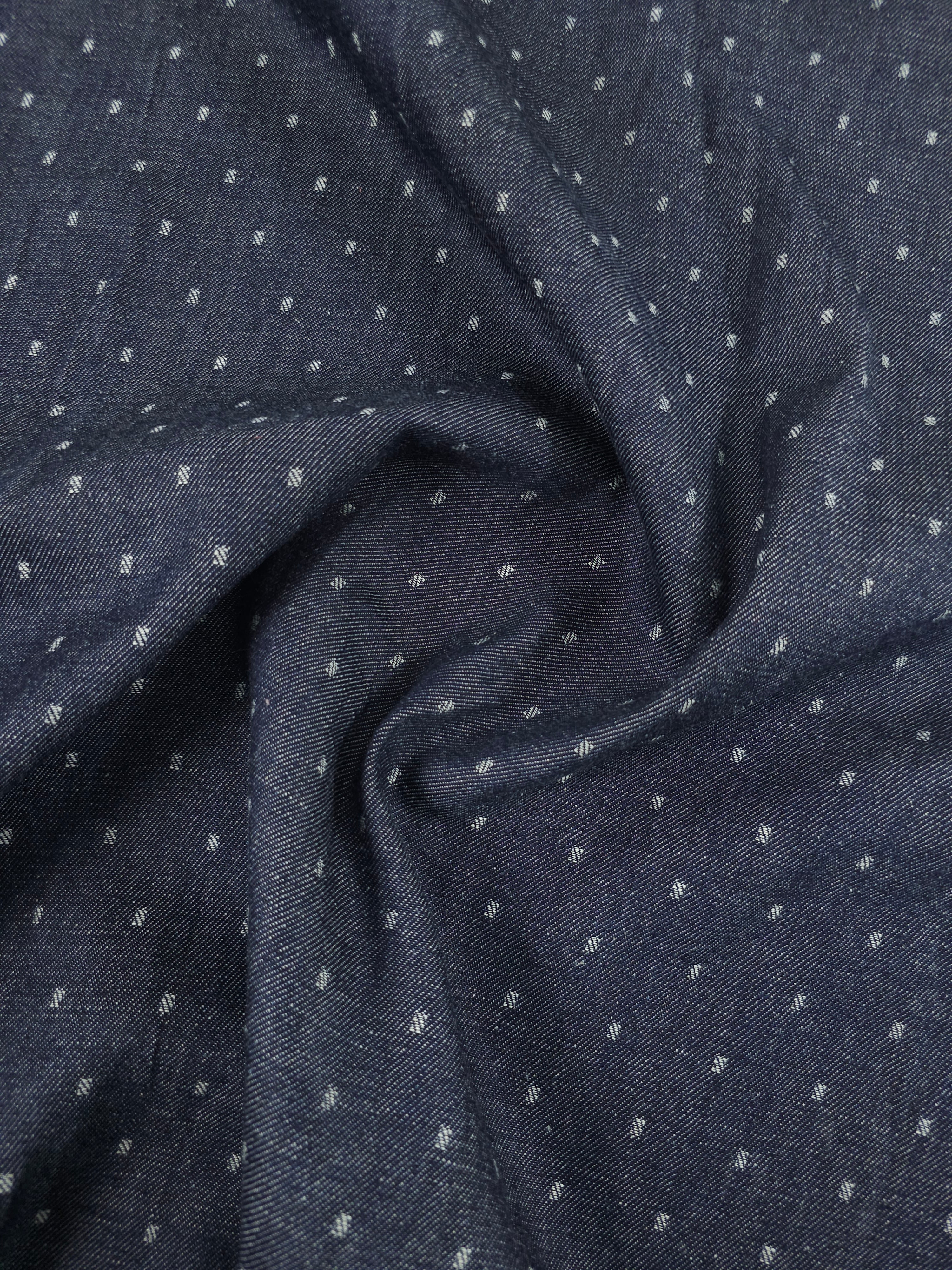 Charcoal Navy Dobby Look Denim