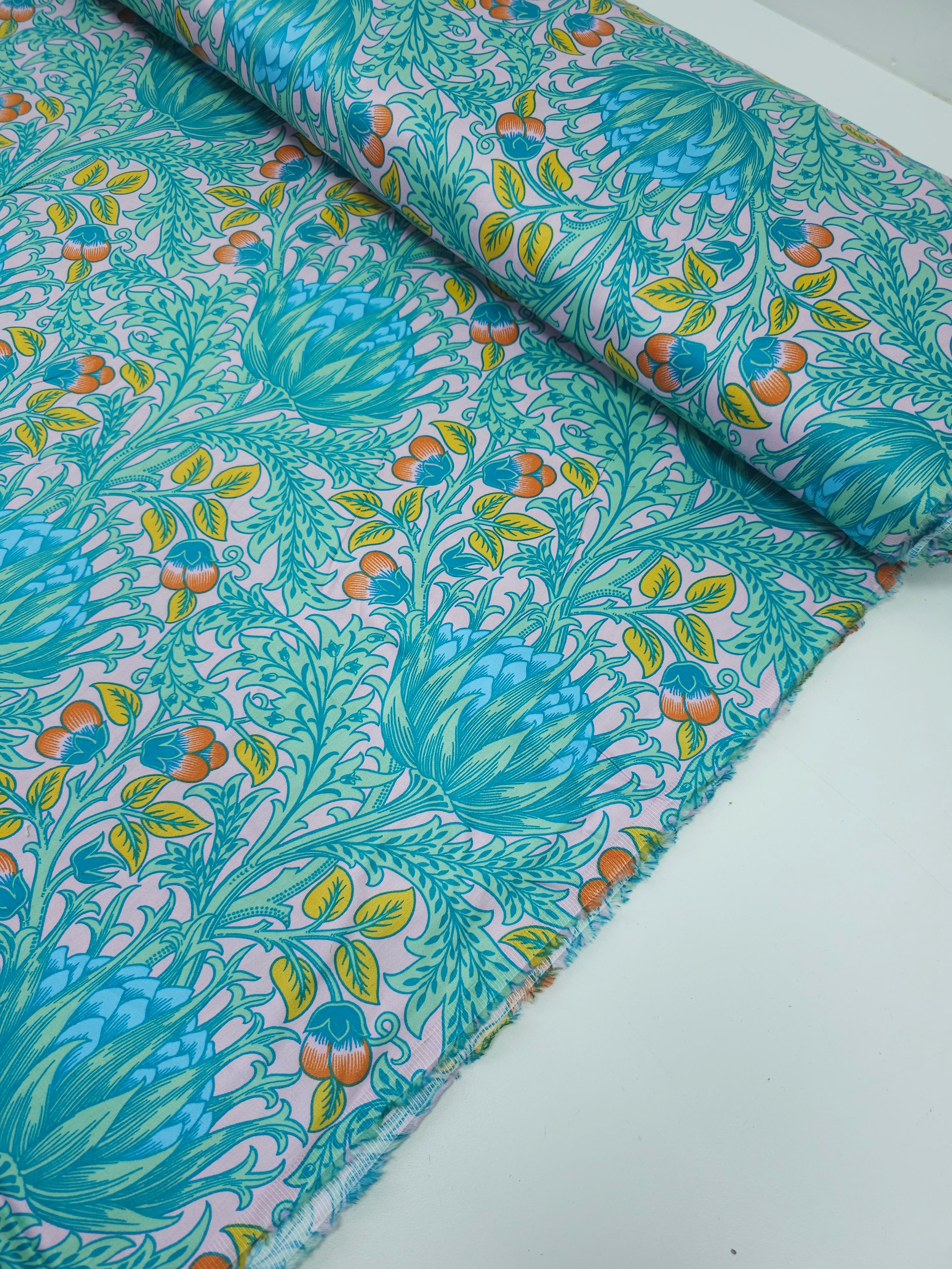 Floral Artichoke Cotton Sateen 108" - Kaffe Fassett X William Morris *EXTRA WIDE*