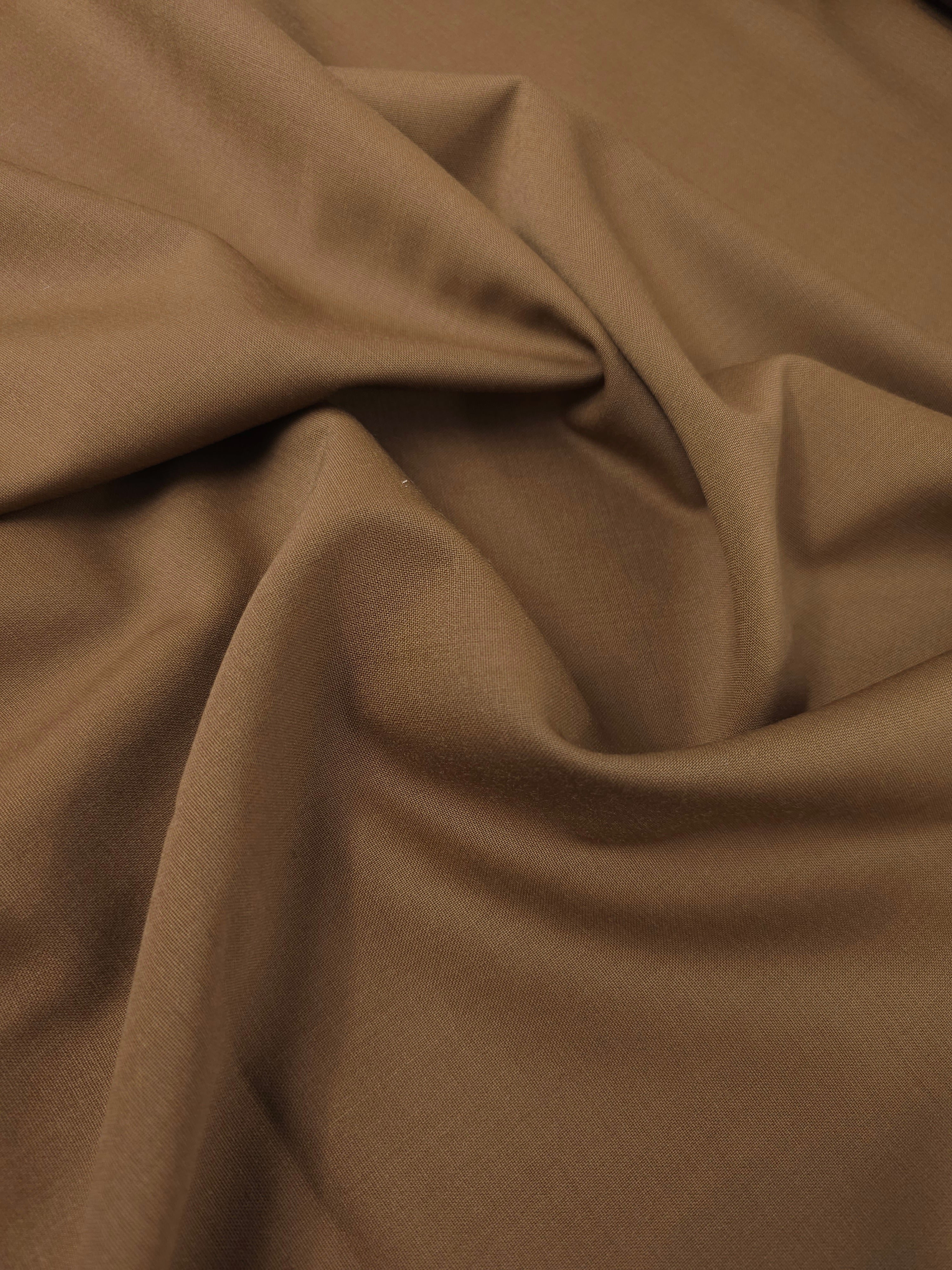 Mustard Bronze Poly Wool Suiting