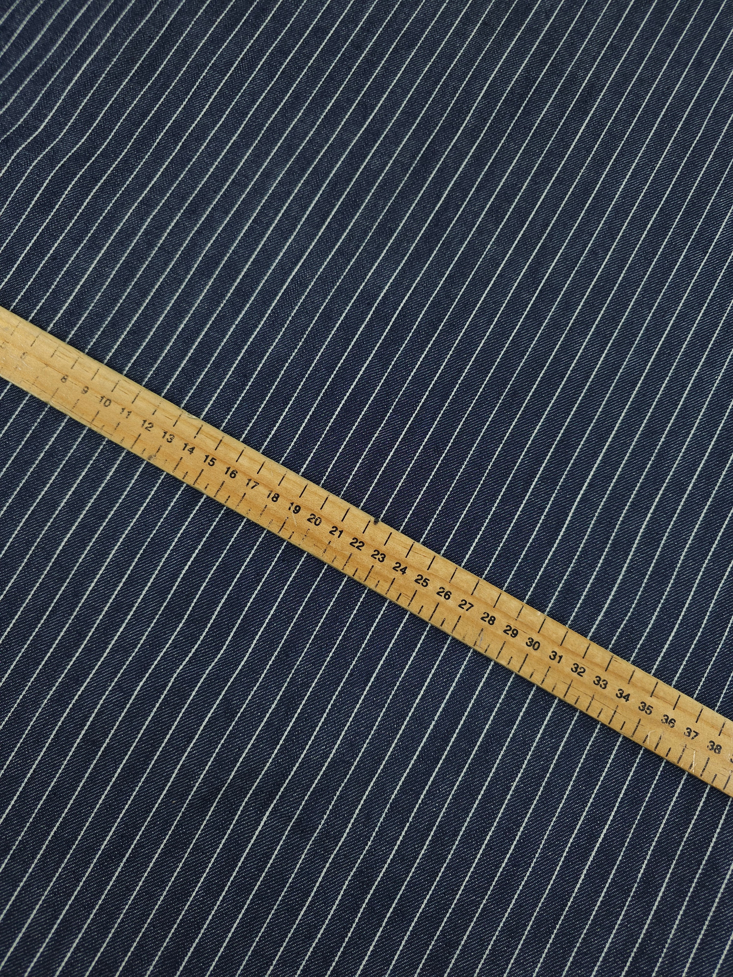 Washed Navy Stripe Denim