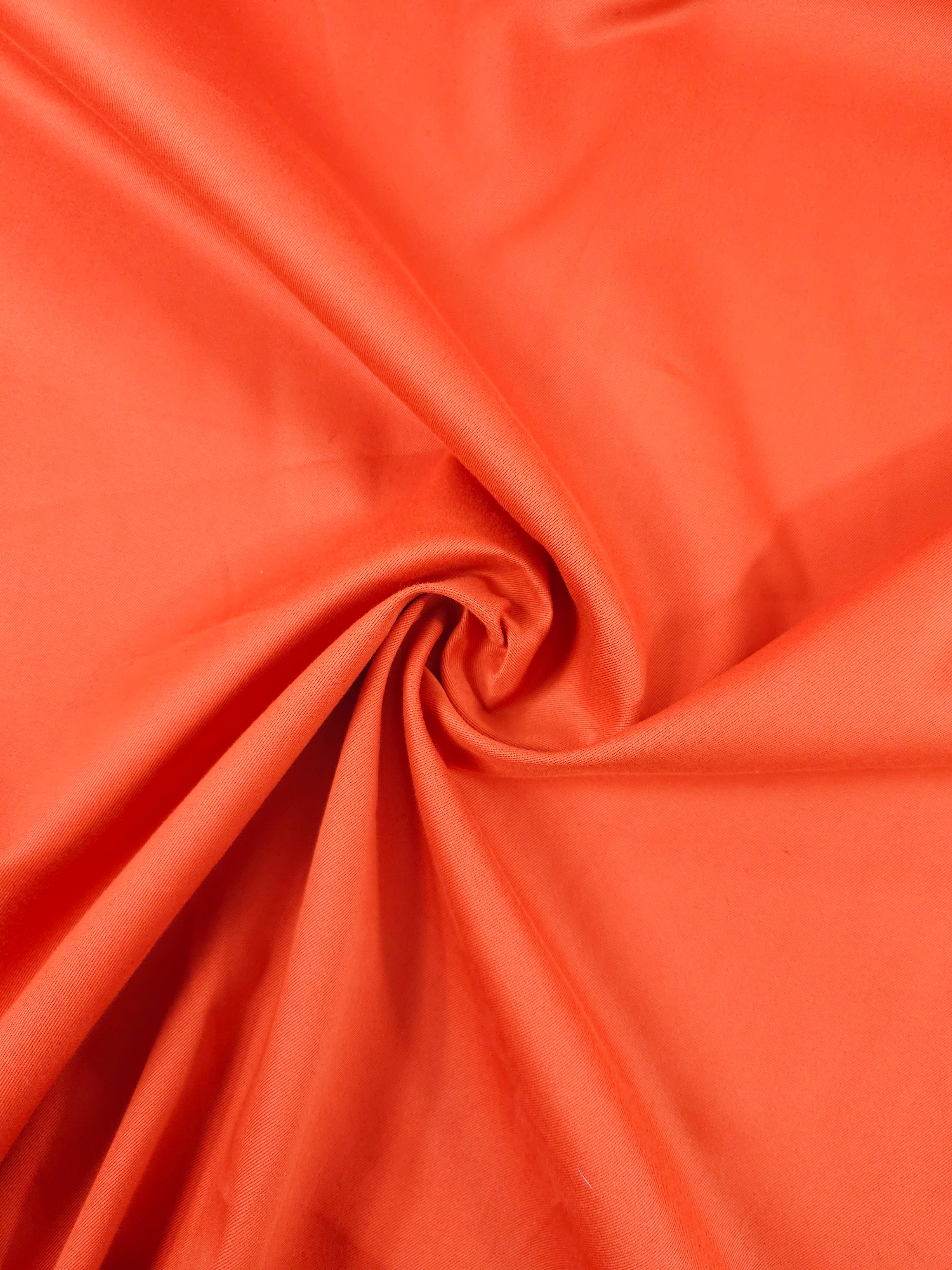 Blood Orange Cotton Sateen Twill