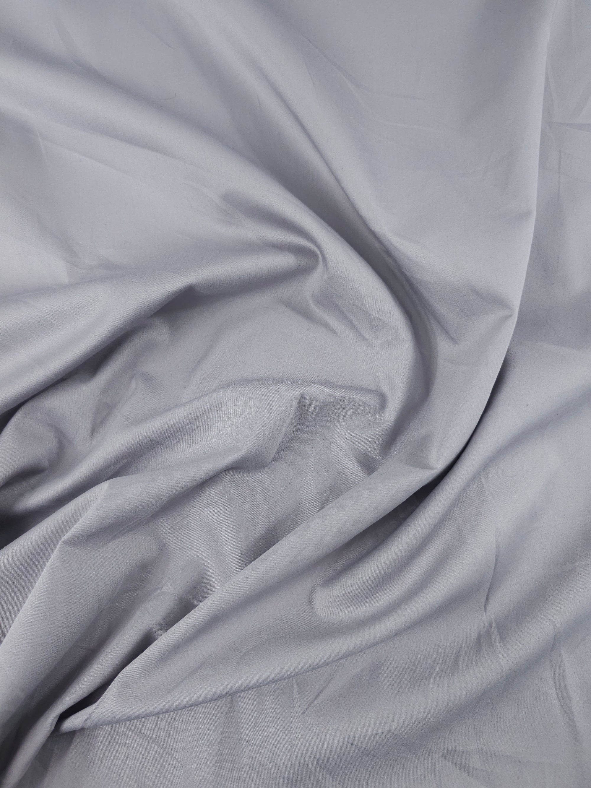 Silver Grey Lightweight Cotton Sateen