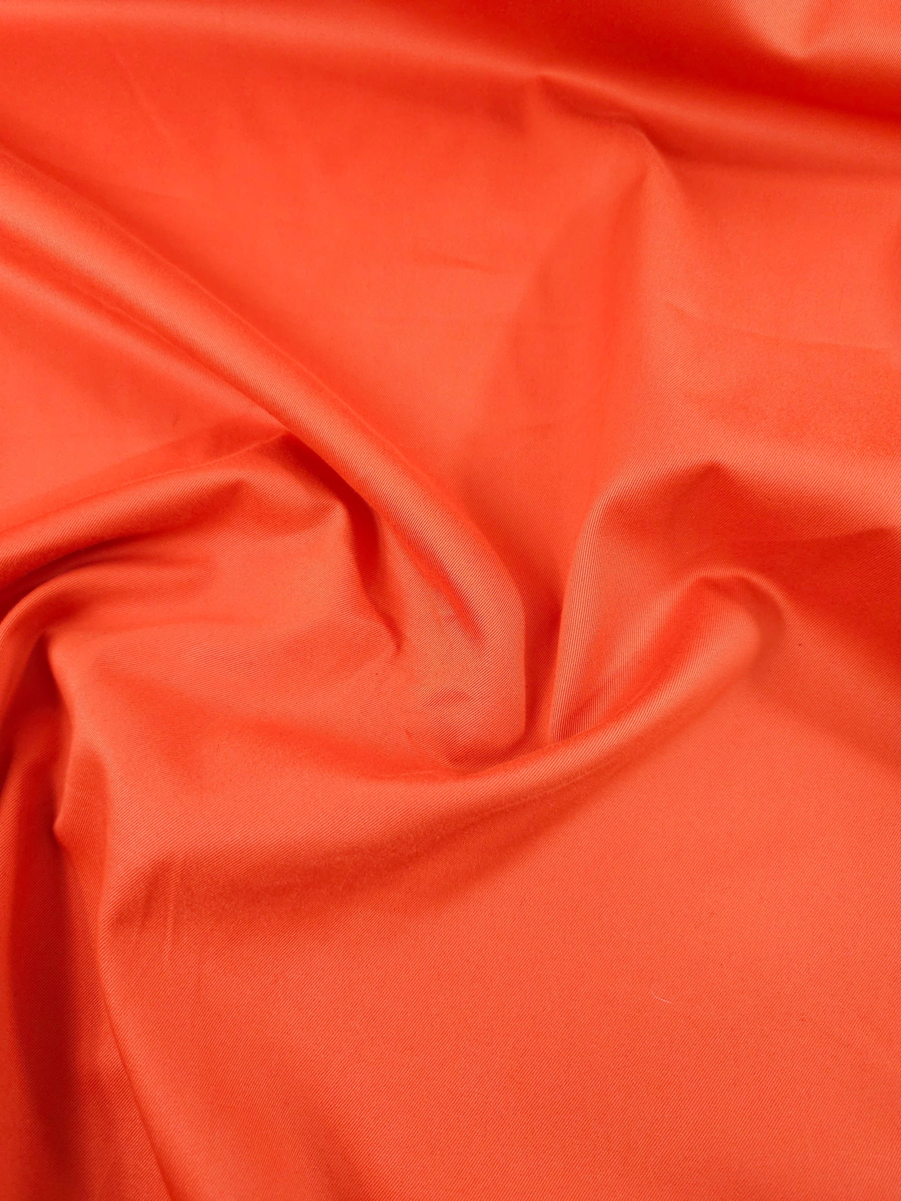 Blood Orange Cotton Sateen Twill