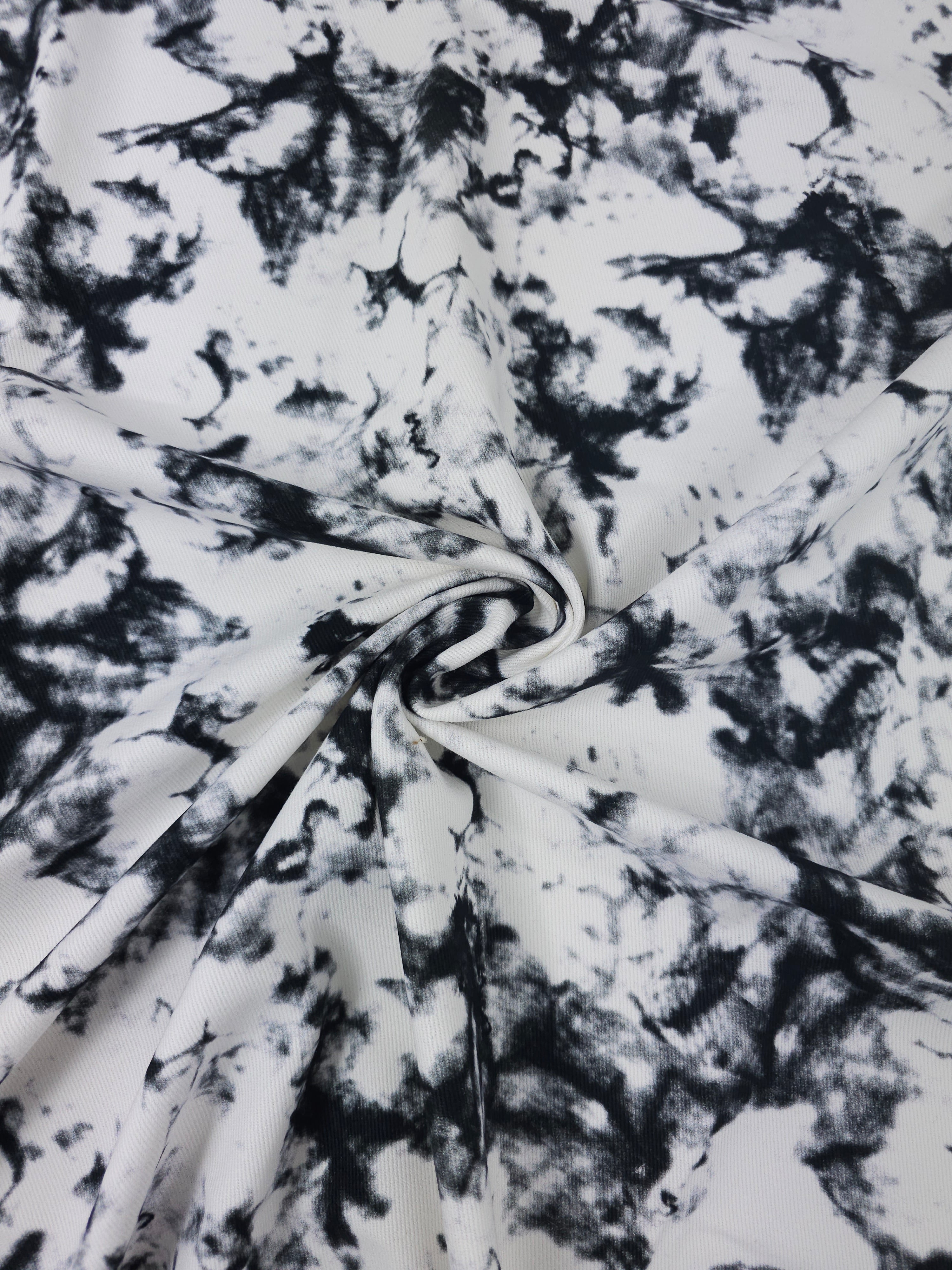 White/Black Marble Denim