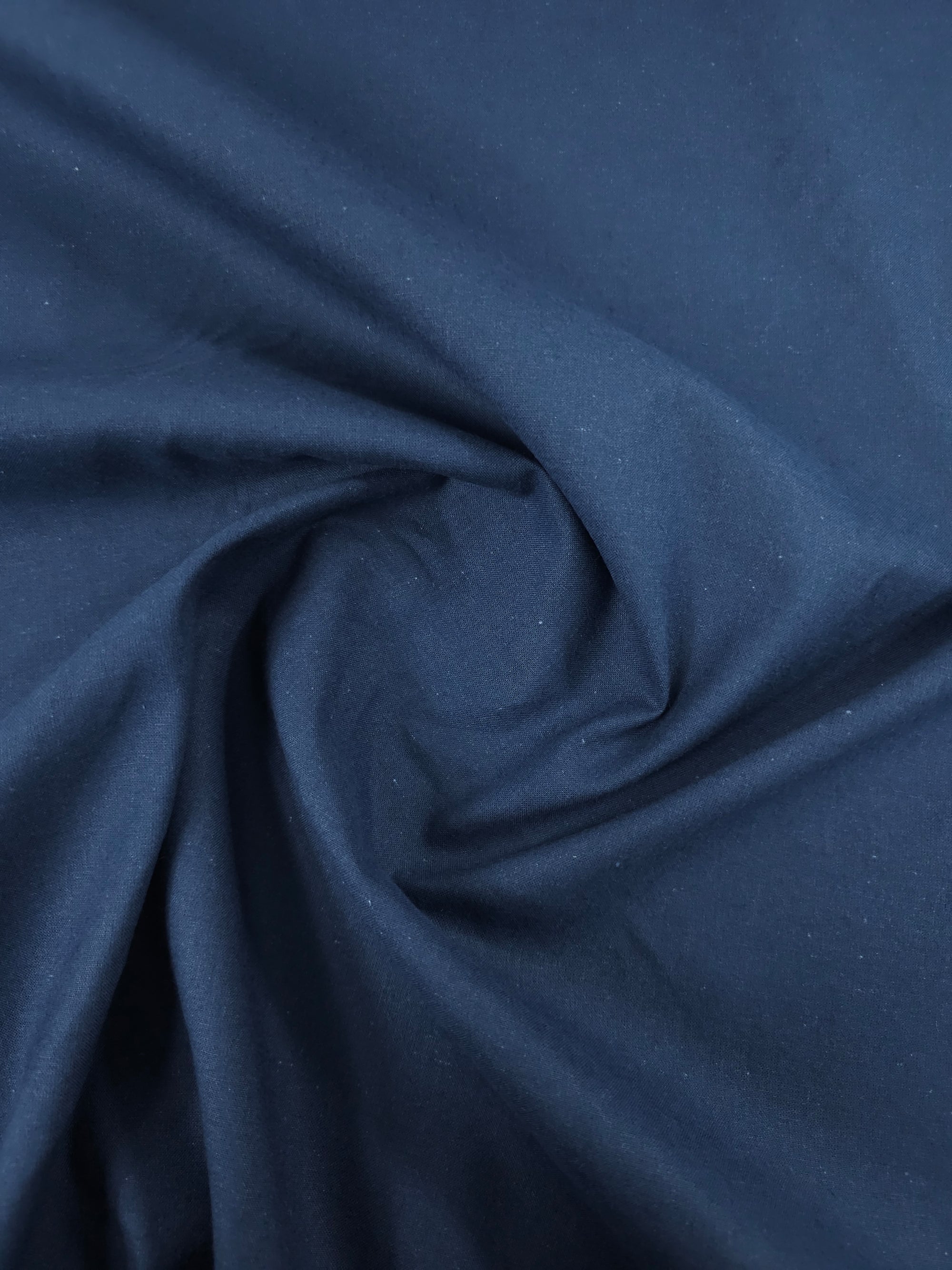 Navy Lightweight Calico Cotton
