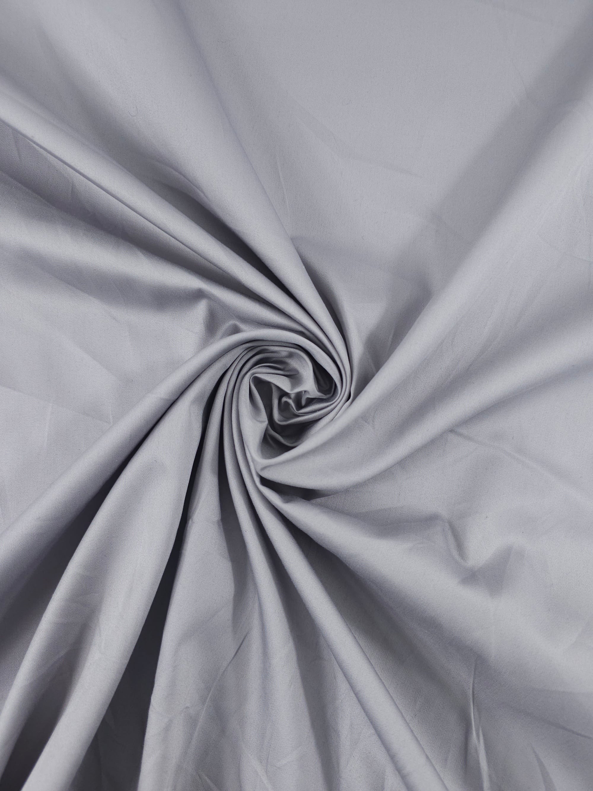 Silver Grey Lightweight Cotton Sateen