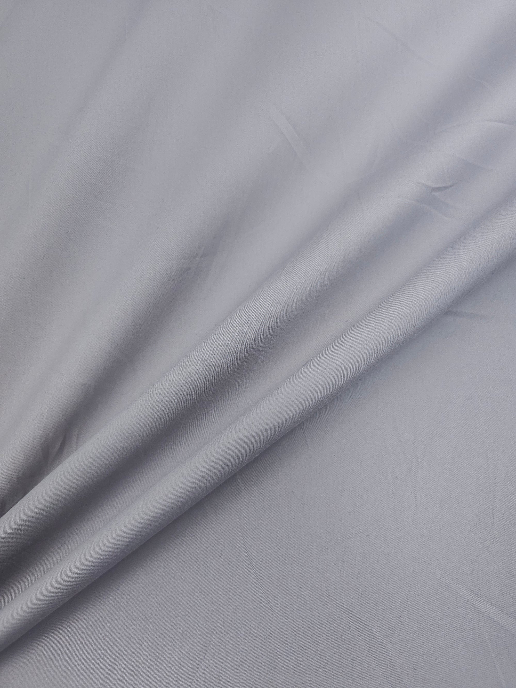 Silver Grey Lightweight Cotton Sateen