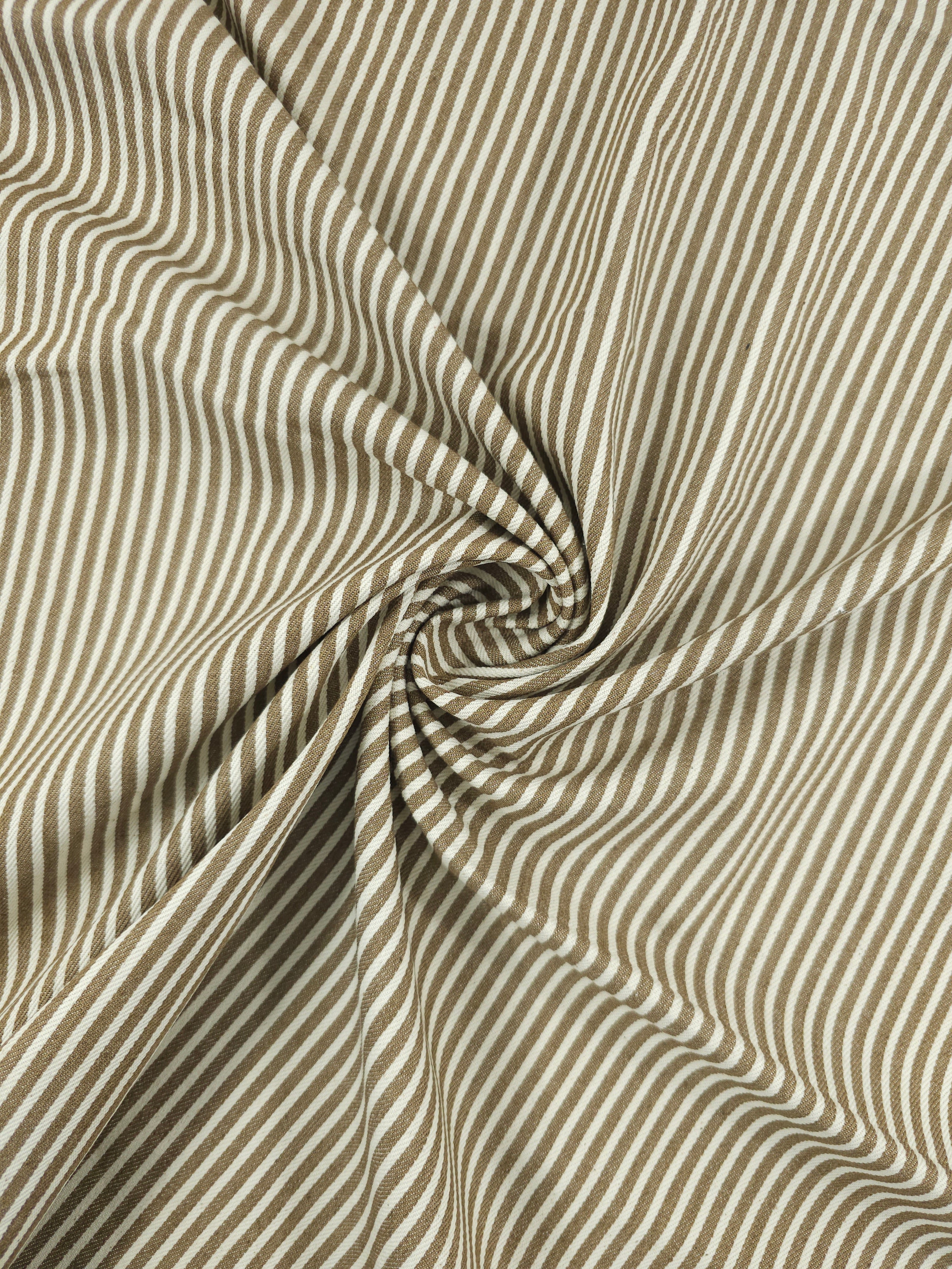 Sand/Ivory Stripe Denim