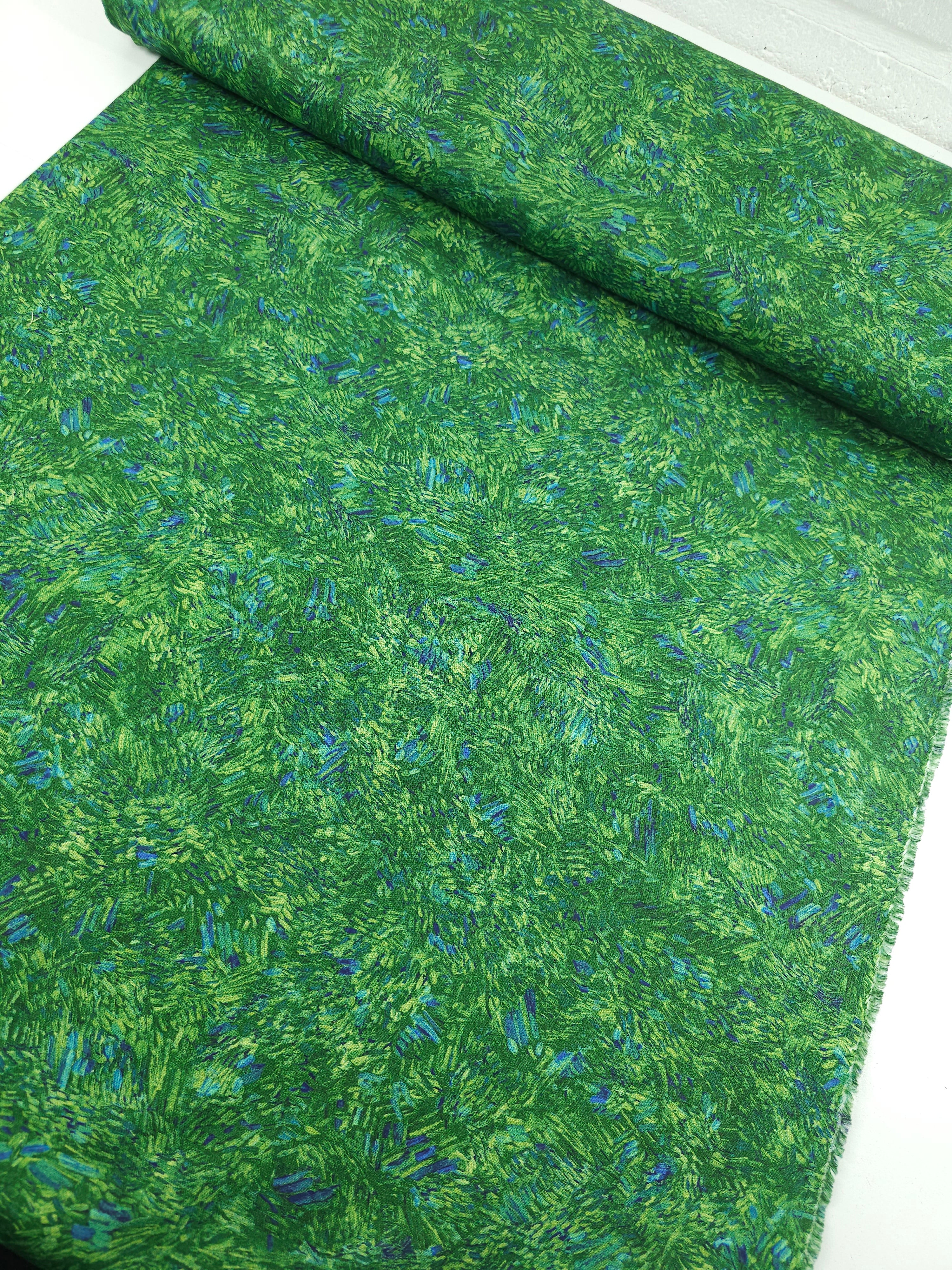 Green Abstract Van Gogh 100% Cotton - Robert Kaufman