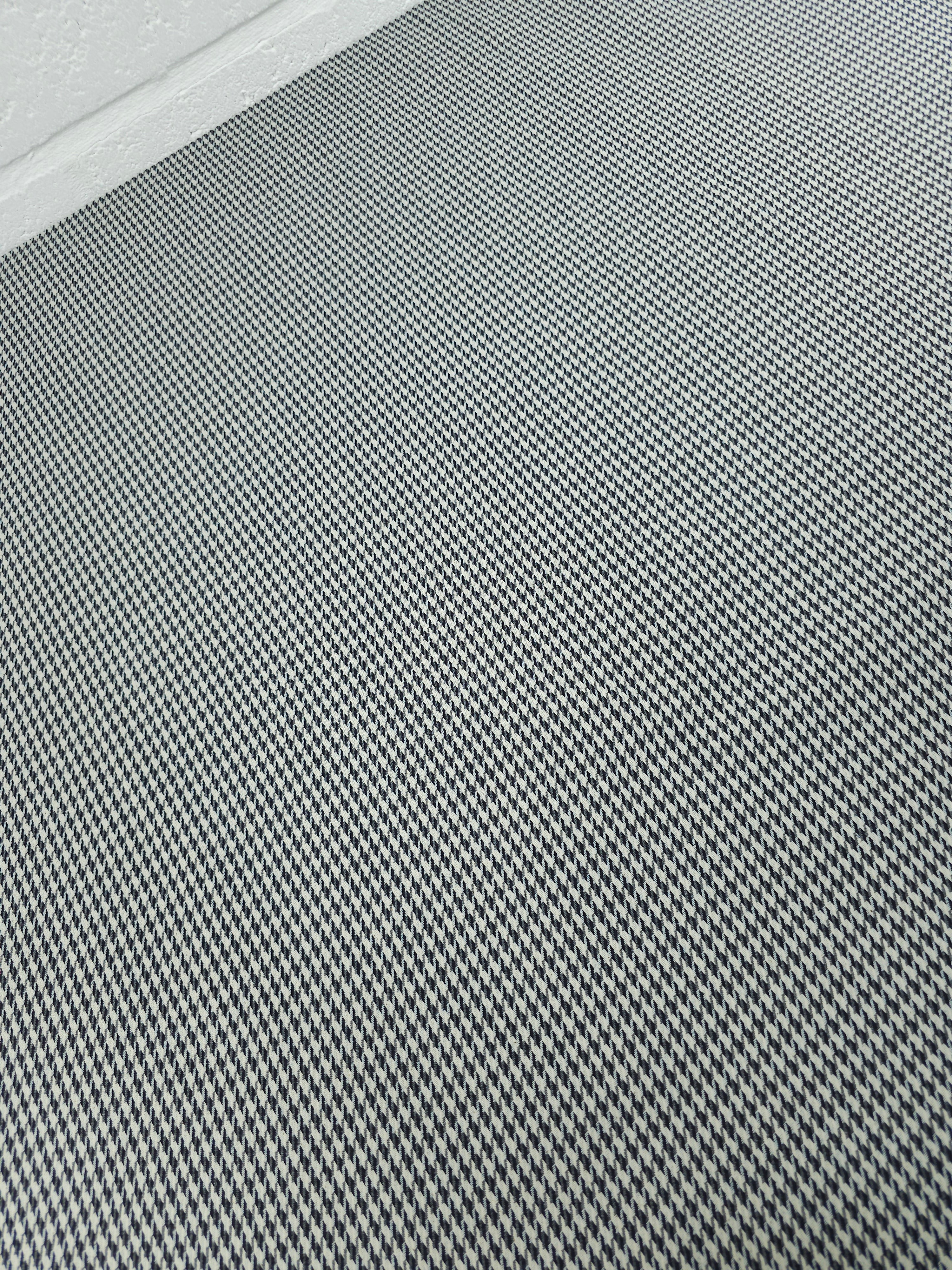 Black/Off-White Dogtooth Denim