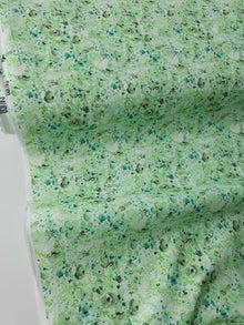  Light Green Watercolour Floral 100% Cotton