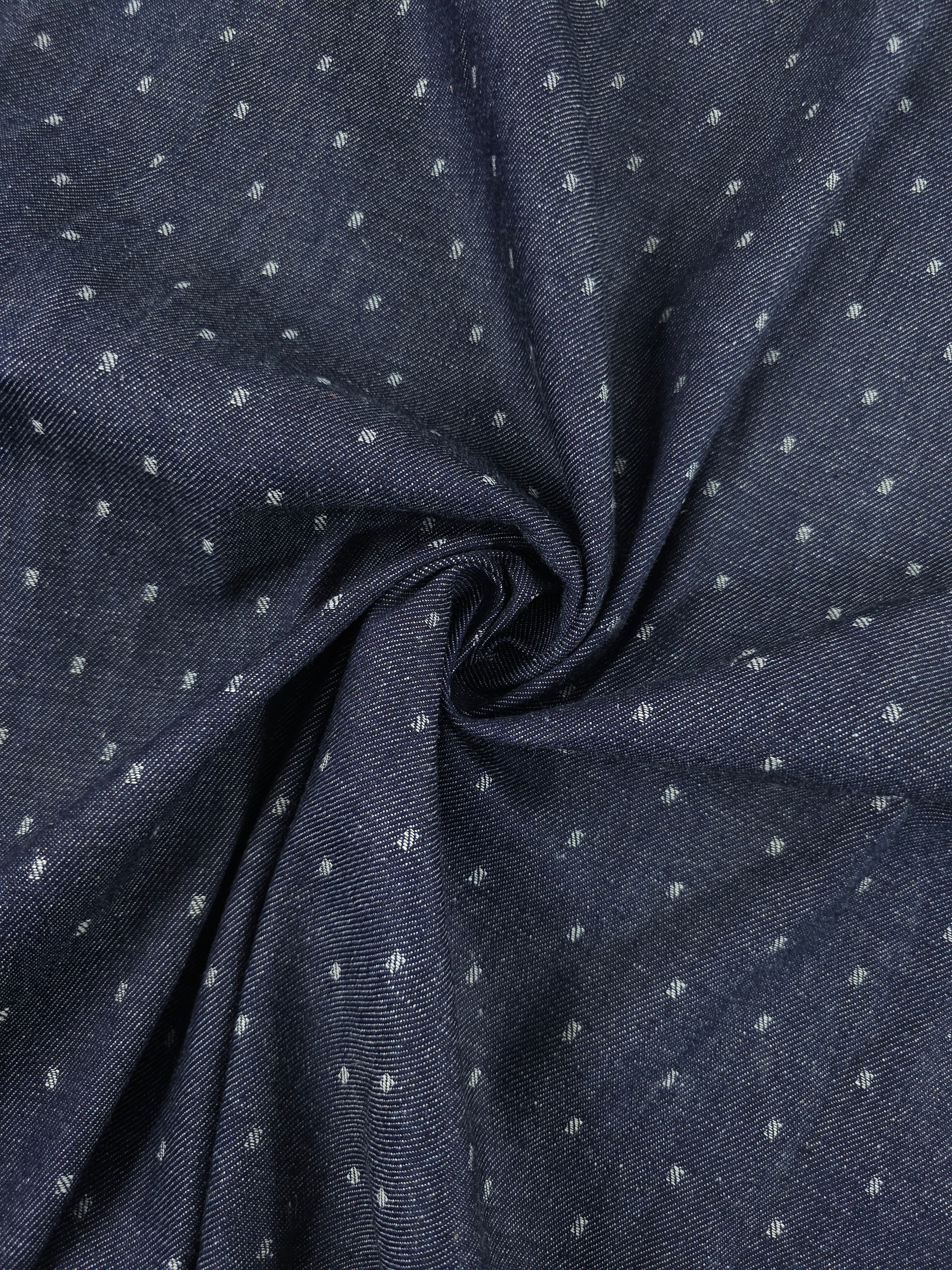 Charcoal Navy Dobby Look Denim