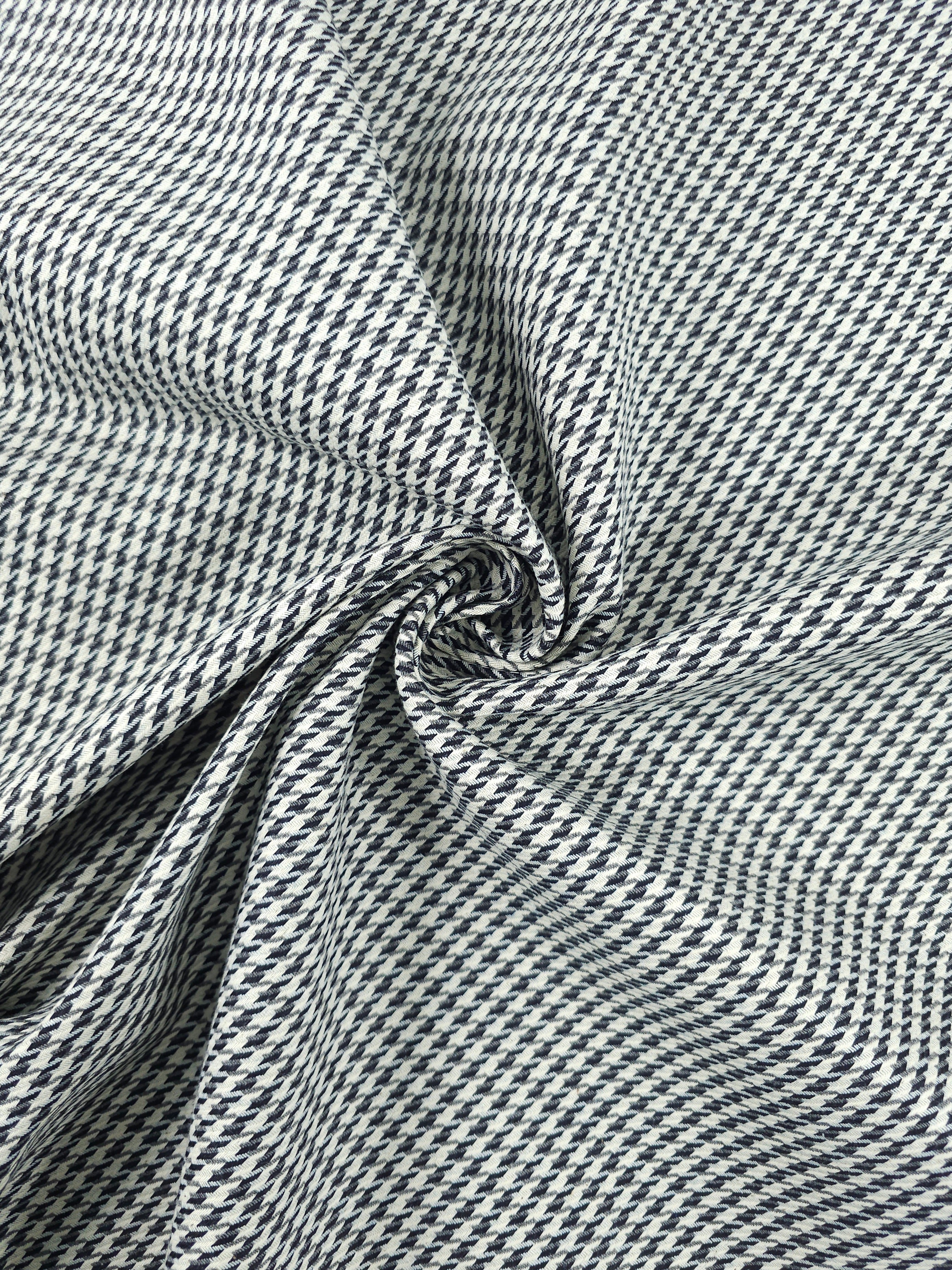 Black/Off-White Dogtooth Denim