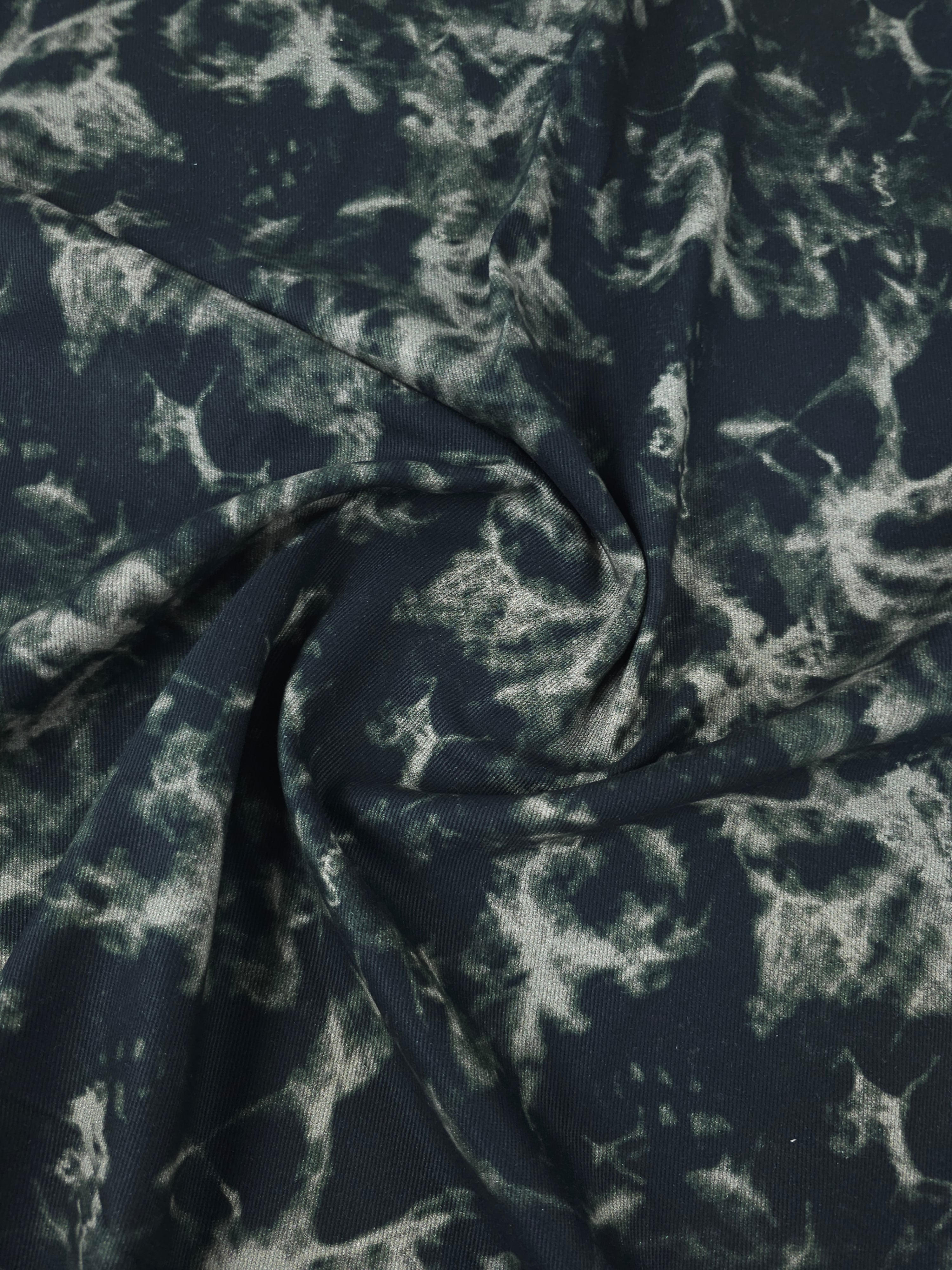 Black/Moss Marble Denim