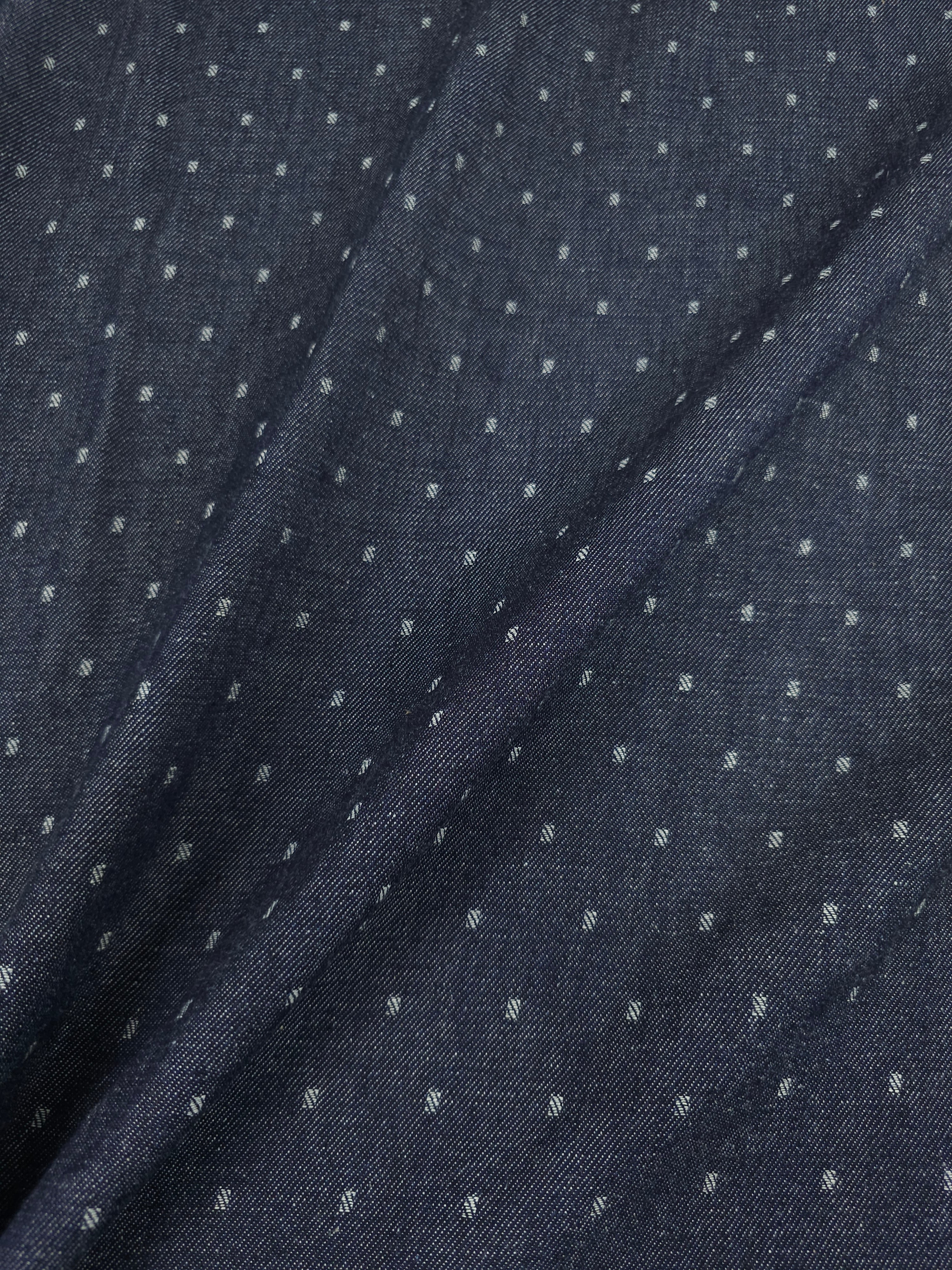 Charcoal Navy Dobby Look Denim