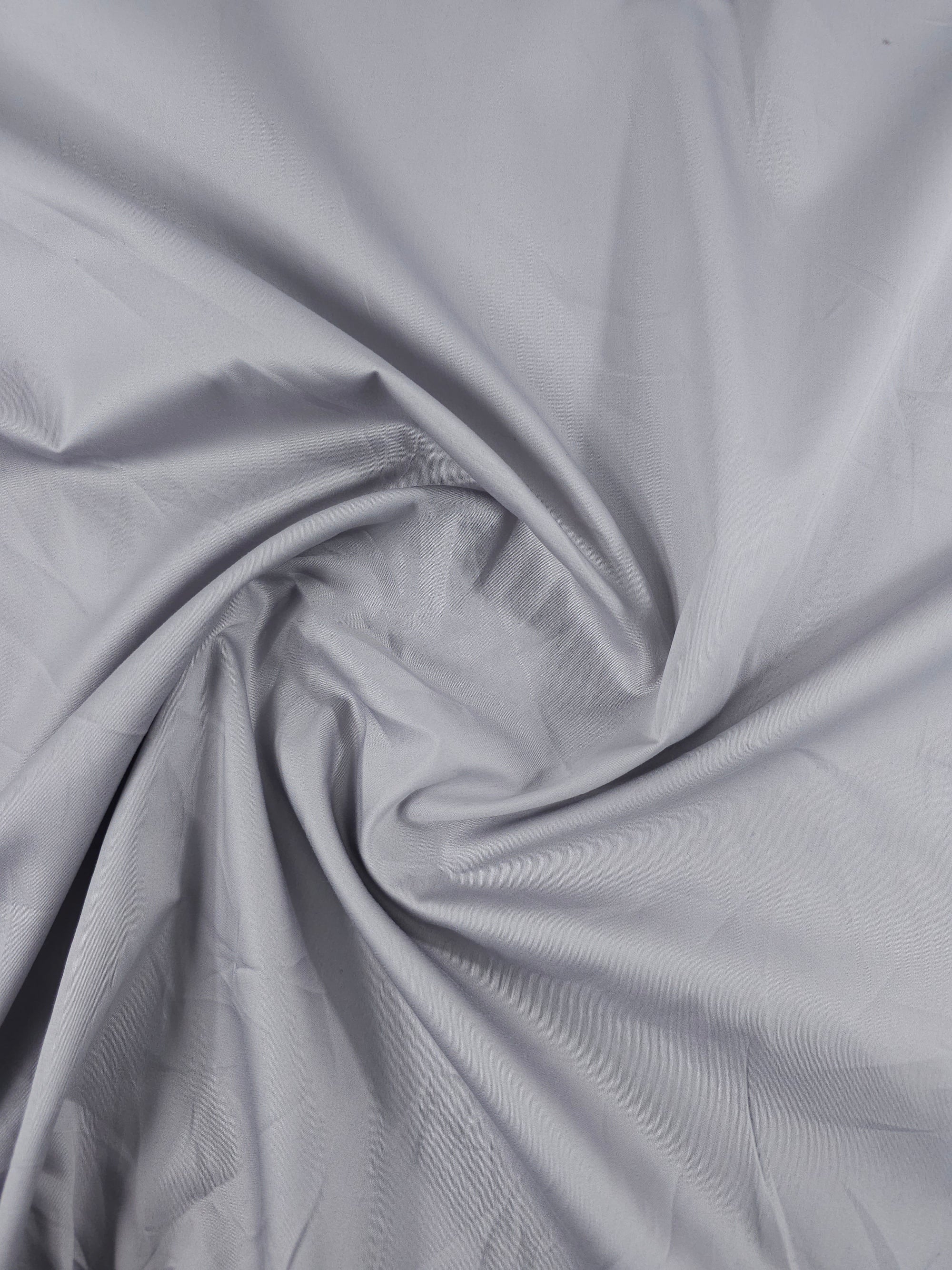 Silver Grey Lightweight Cotton Sateen