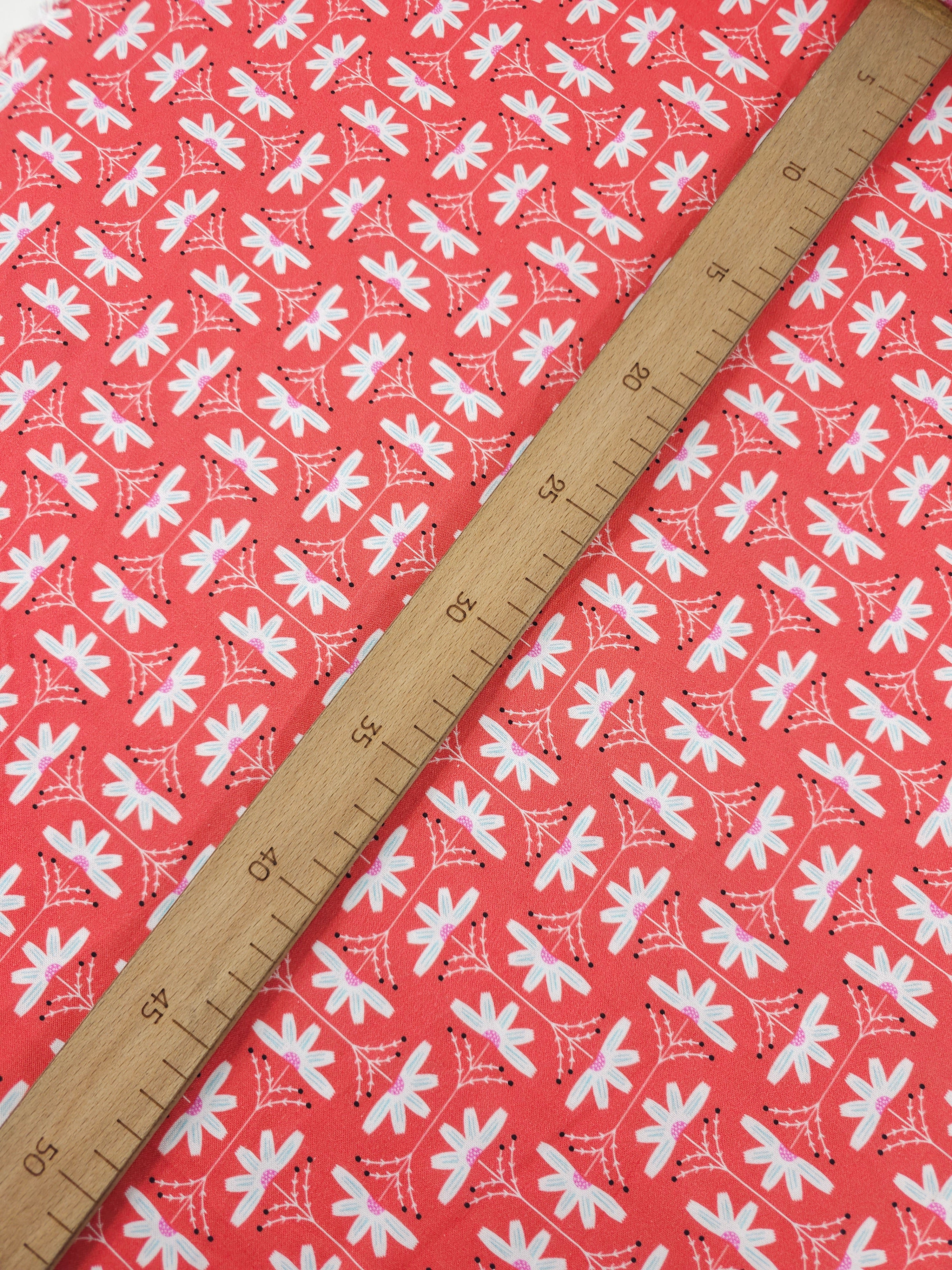 Coral Meadows Abloom 100% Cotton