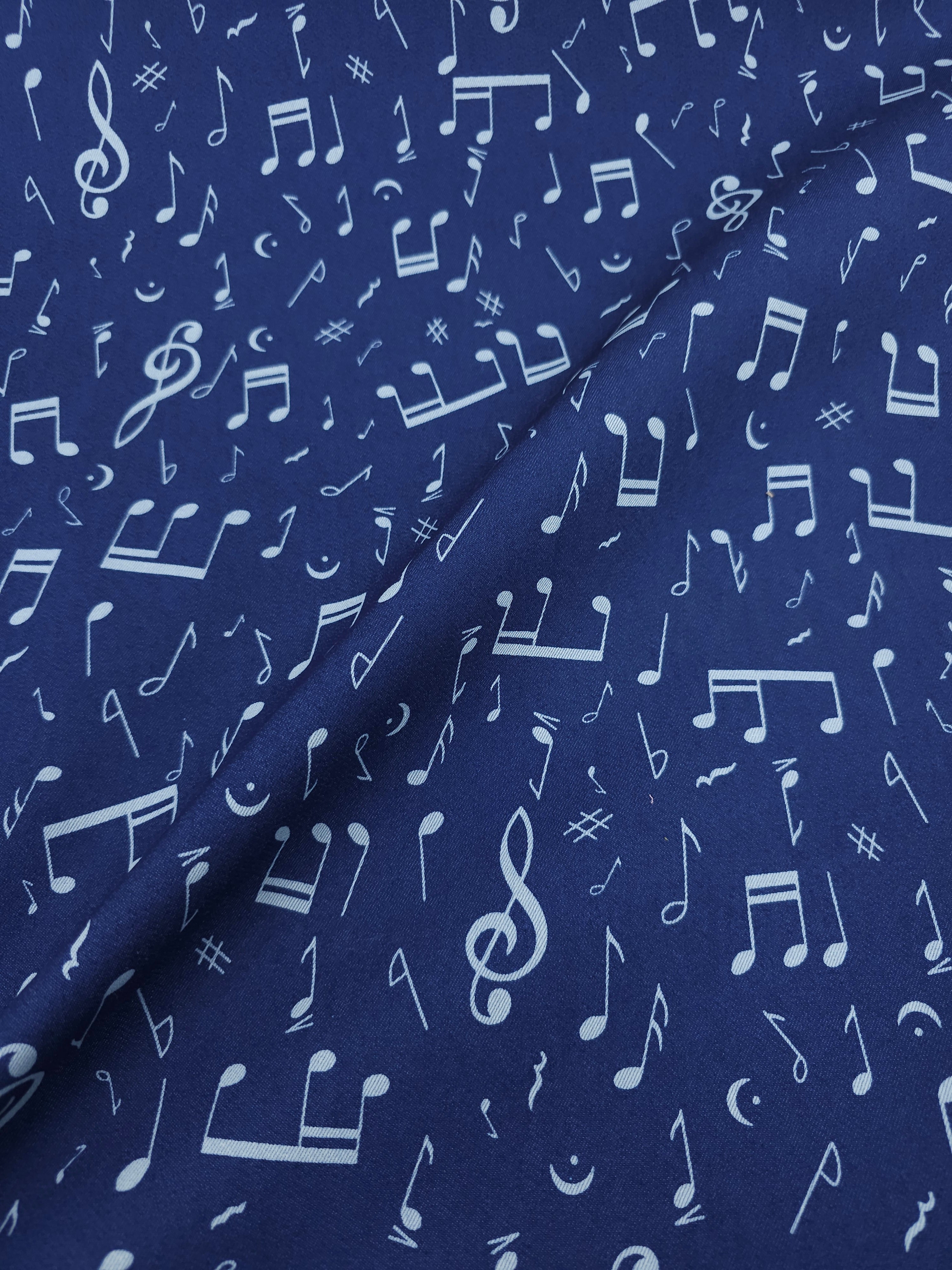 Blue/Light Blue Musical Note Denim