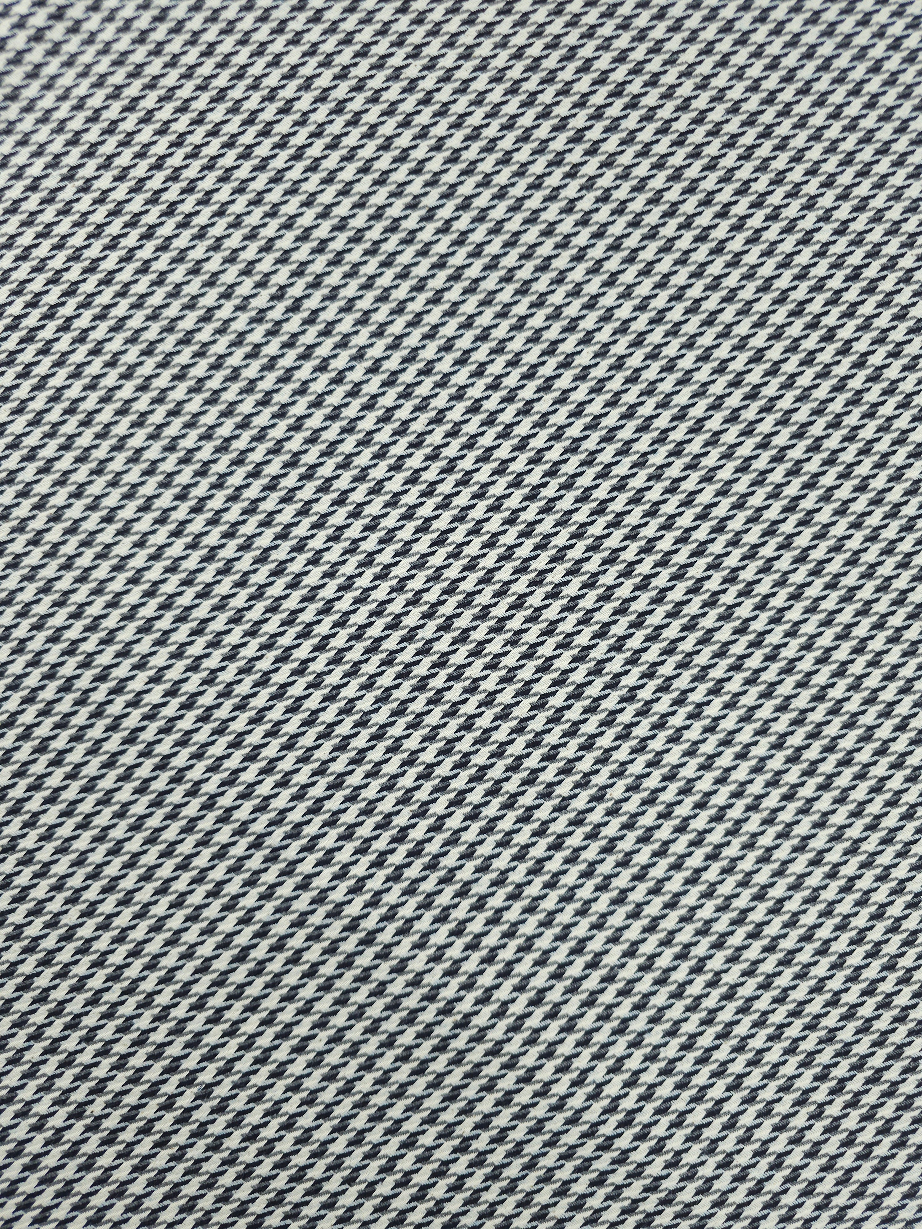 Black/Off-White Dogtooth Denim