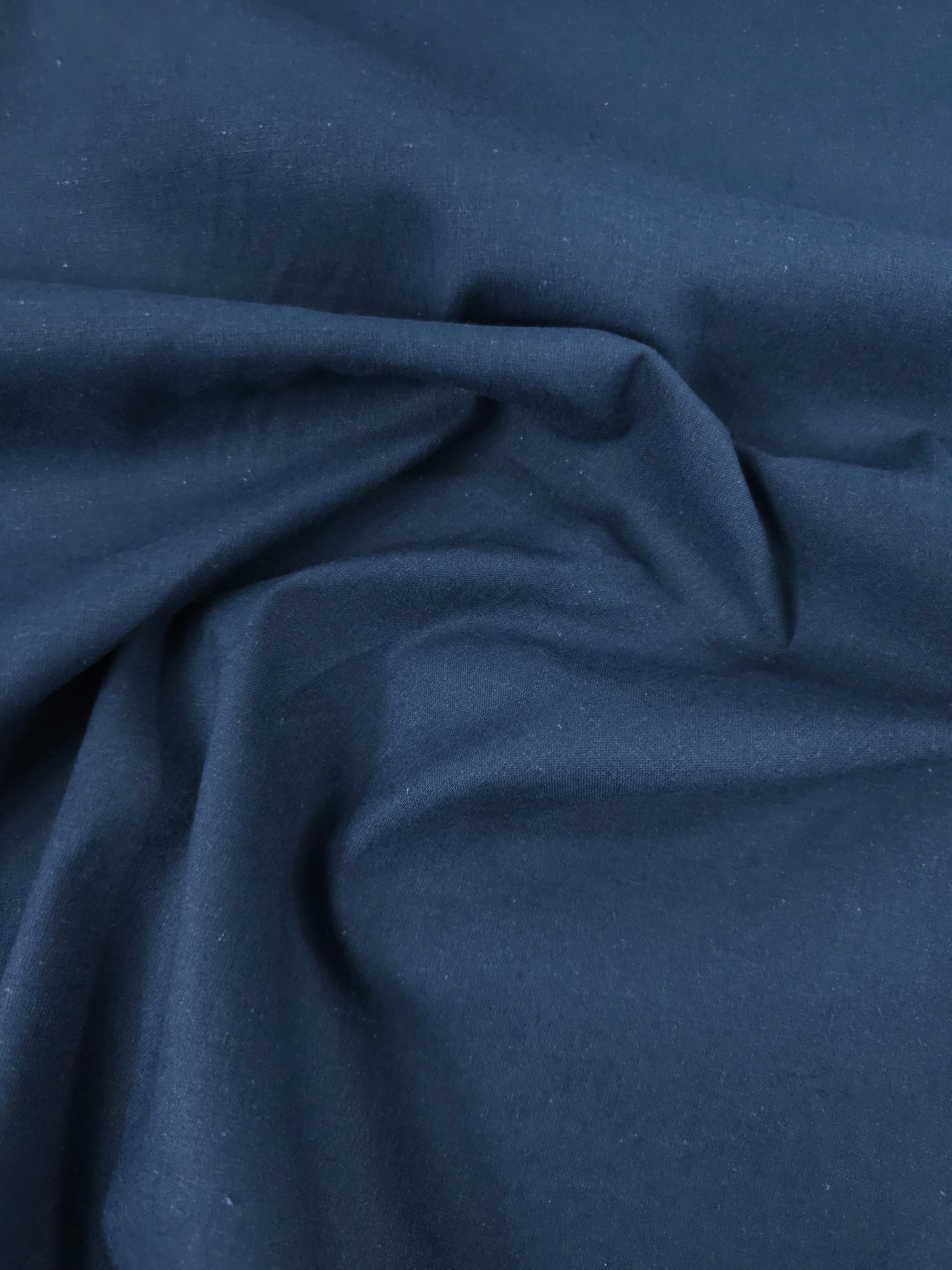 Navy Lightweight Calico Cotton