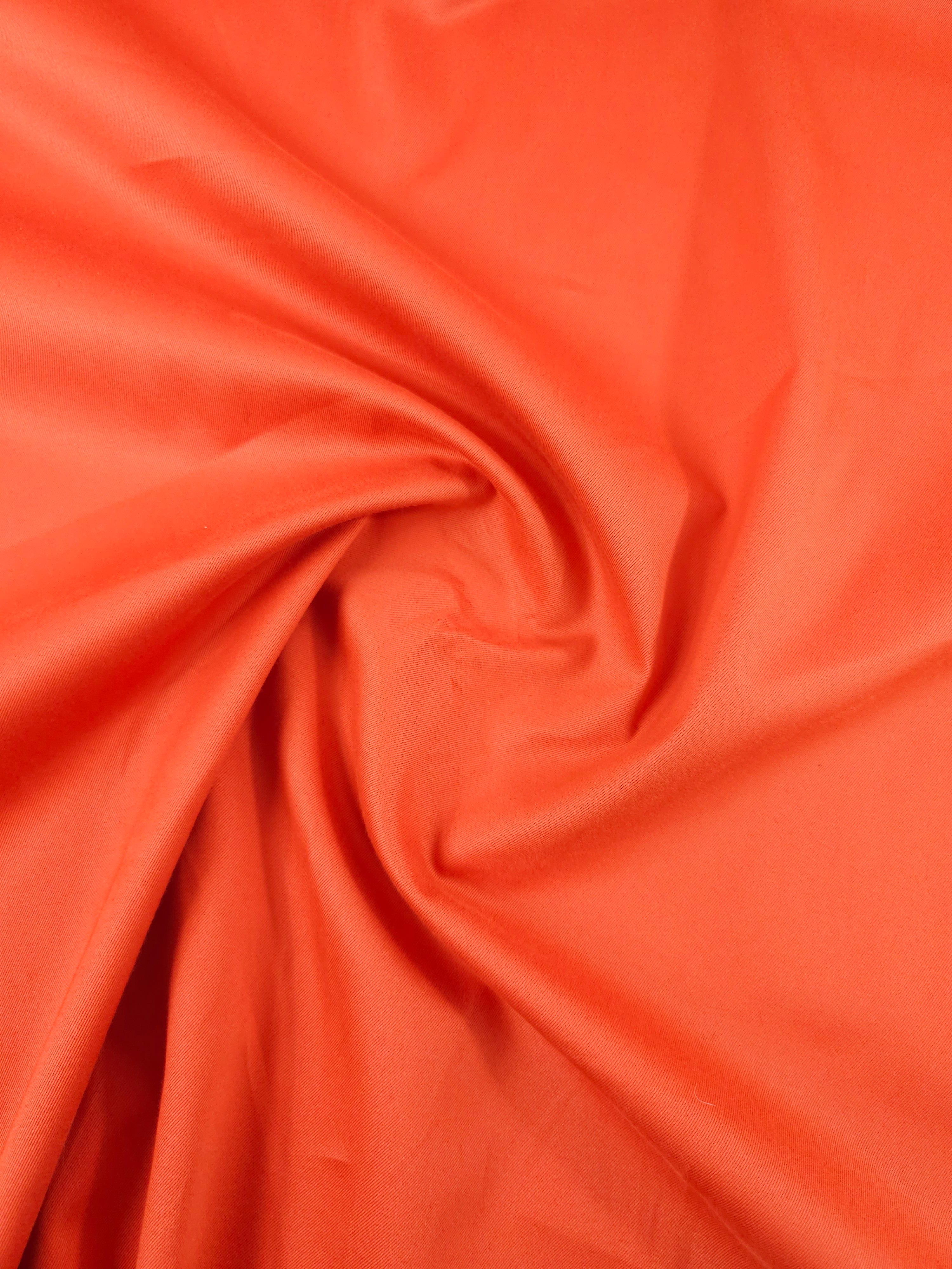 Blood Orange Cotton Sateen Twill