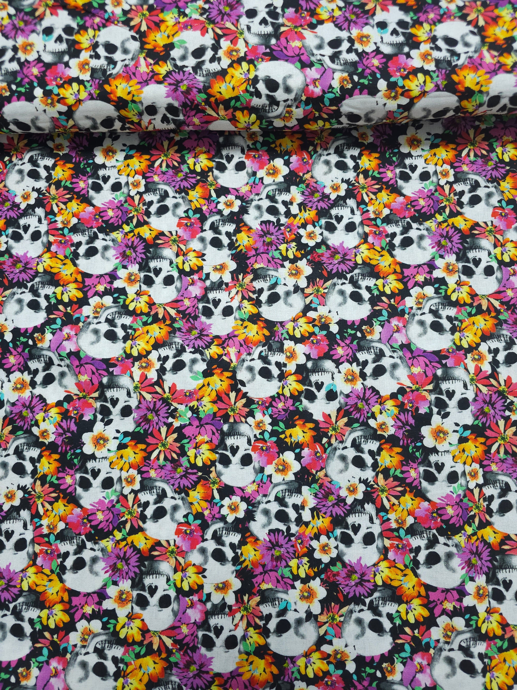 Floral Skull 100% Cotton