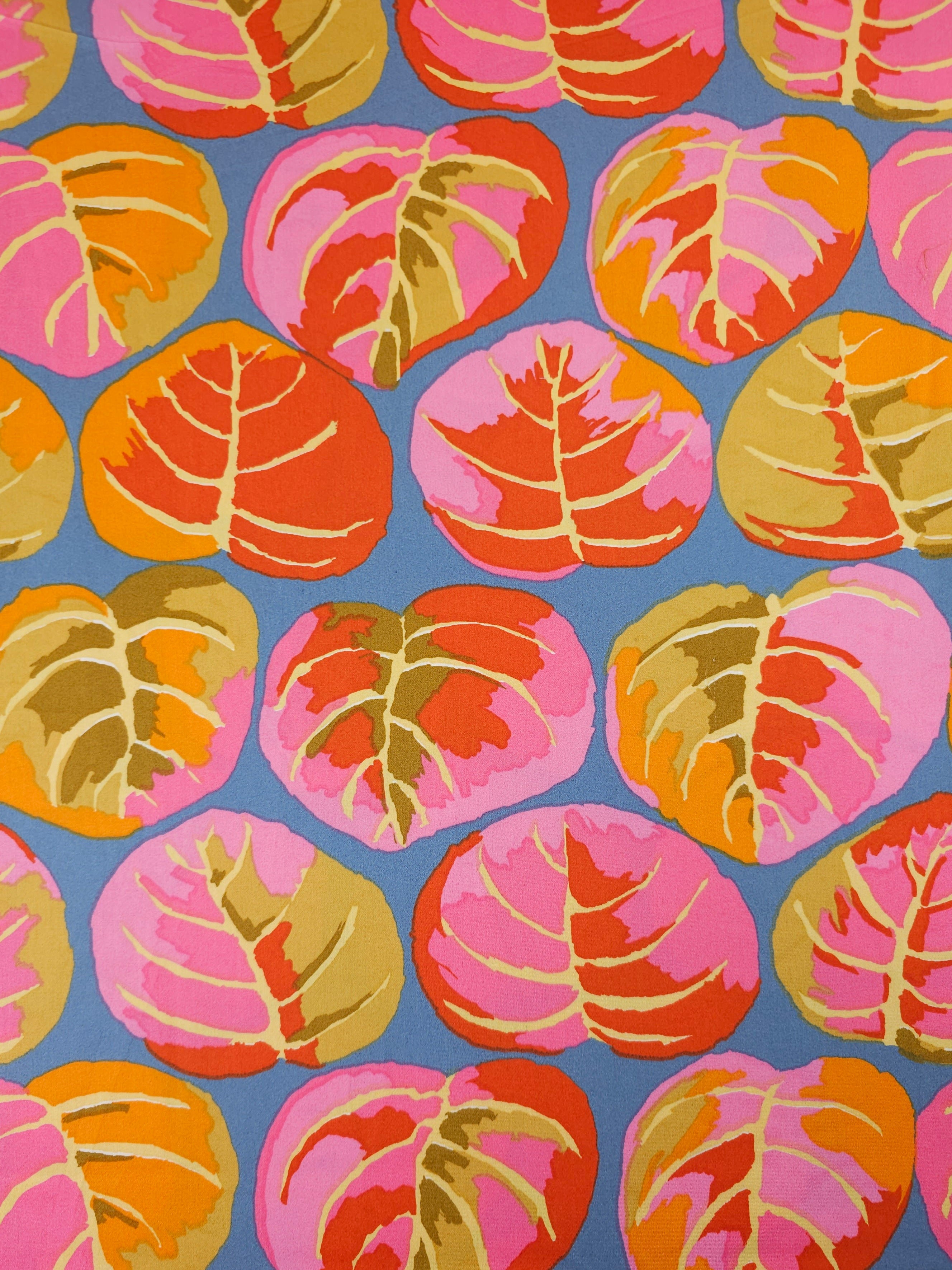 Tropical Palm Leaves Cotton Sateen 108" - Kaffe Fassett *EXTRA WIDE*