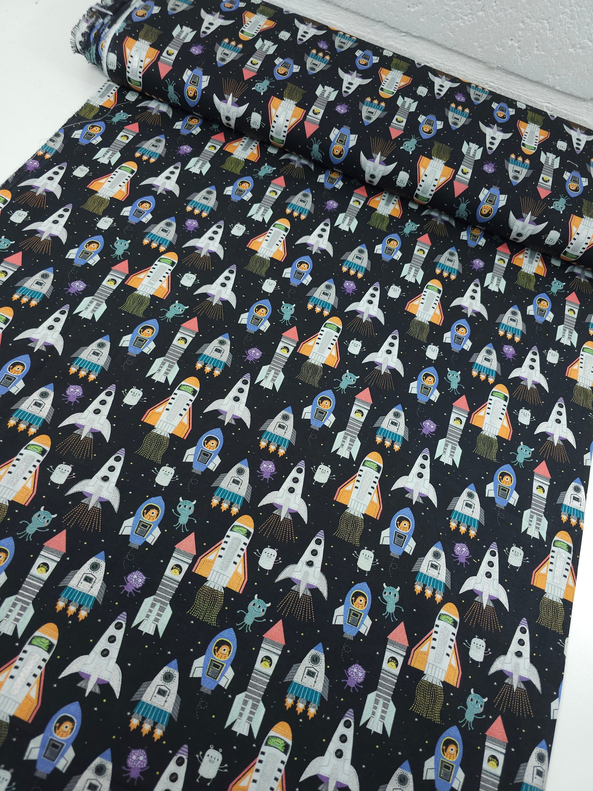 Novelty Space Rocket 100% Cotton