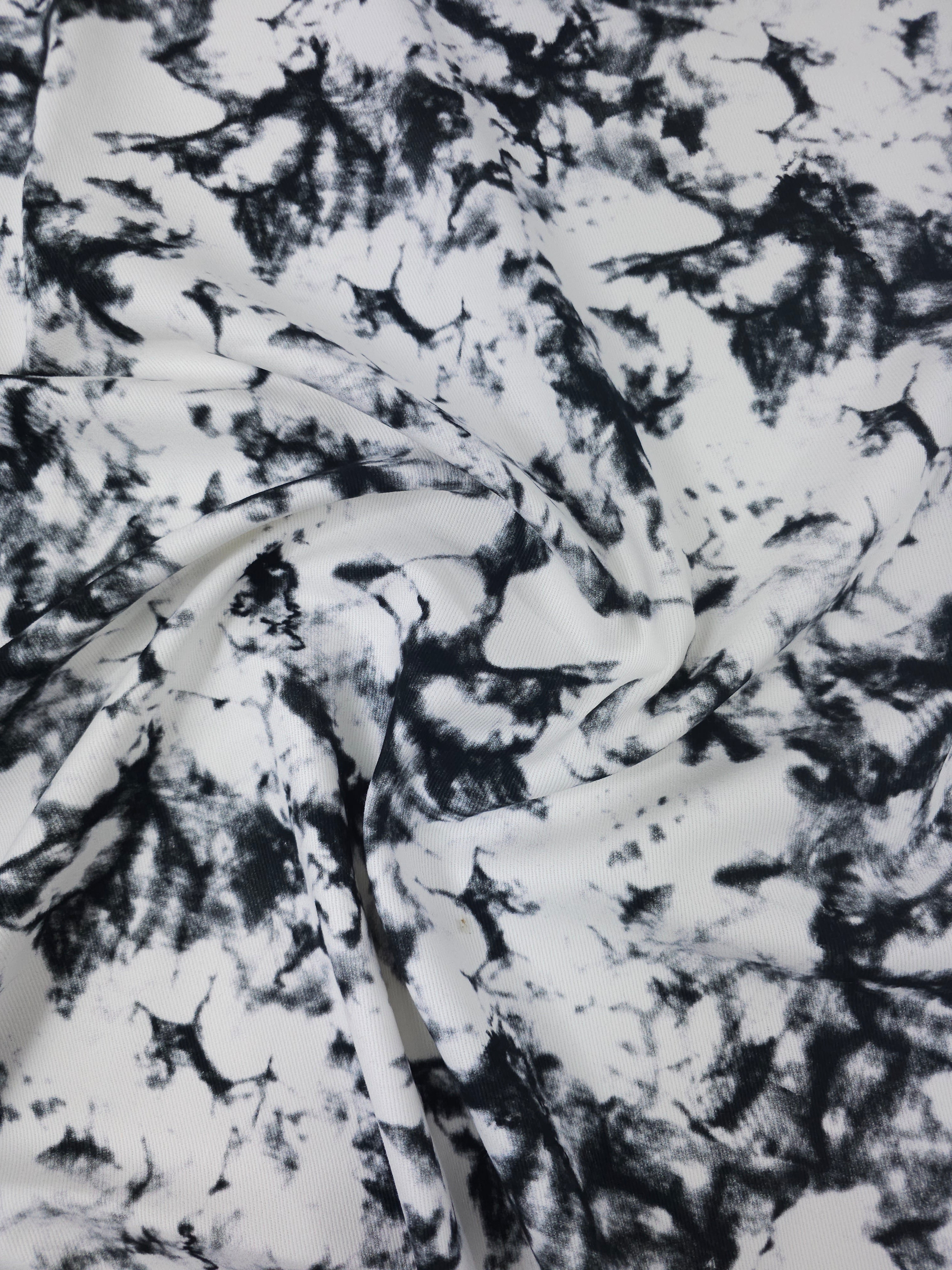 White/Black Marble Denim