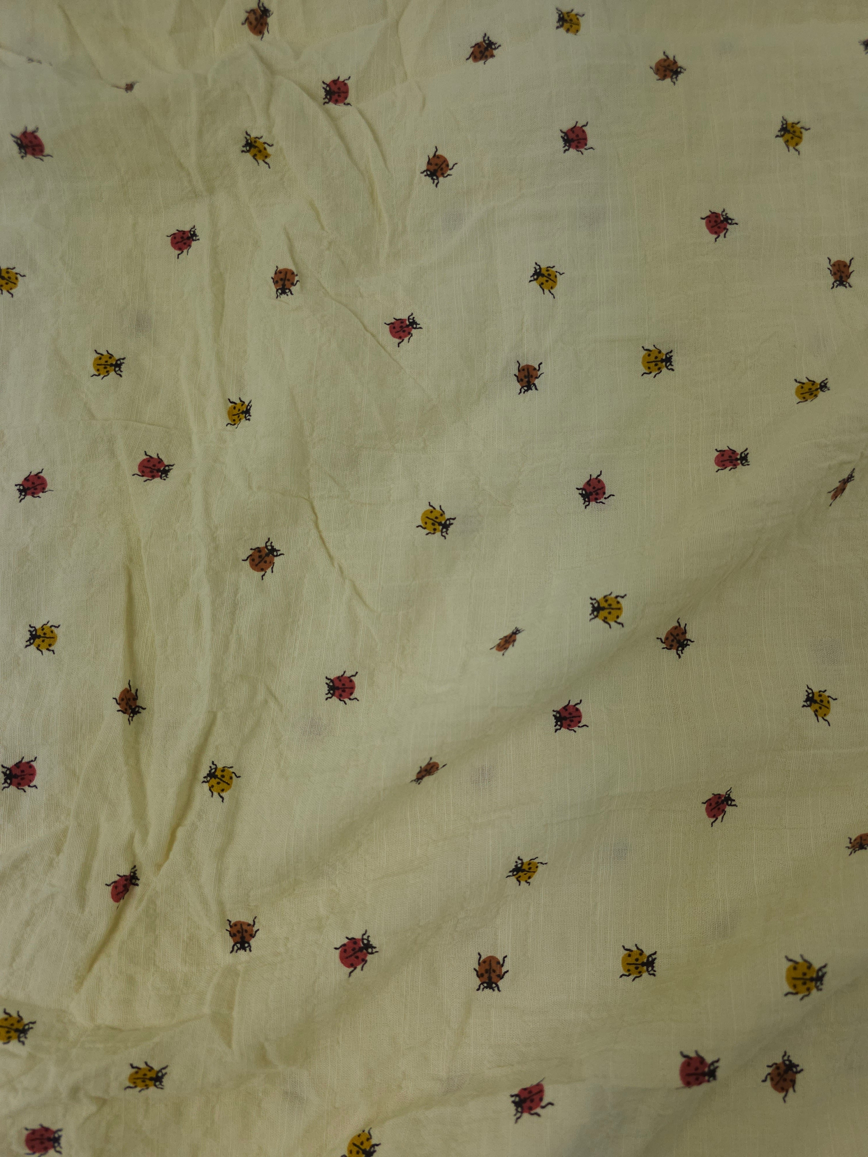 Lovely Ladybugs Crinkle Cotton (Various Sizes)