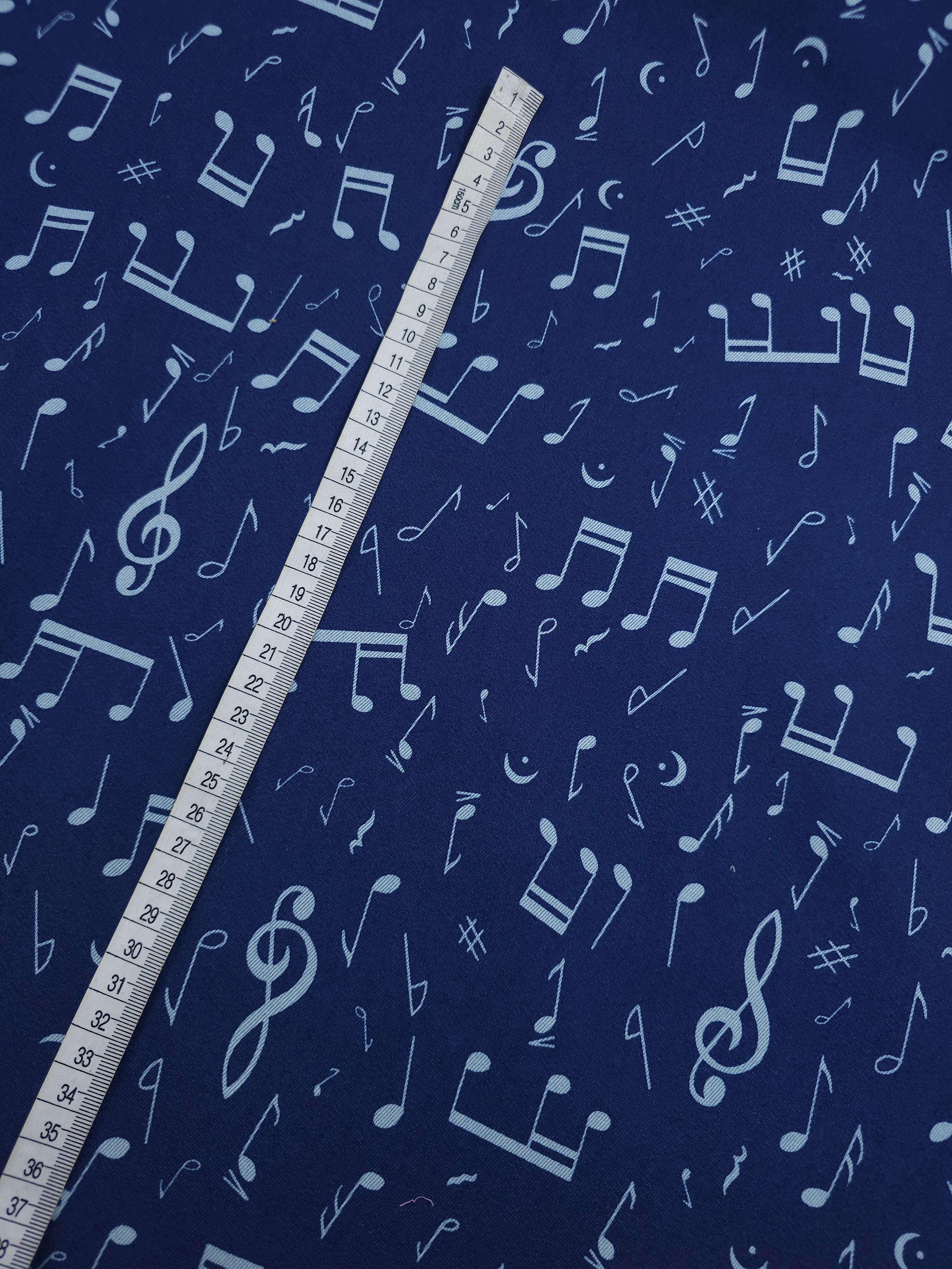 Blue/Light Blue Musical Note Denim