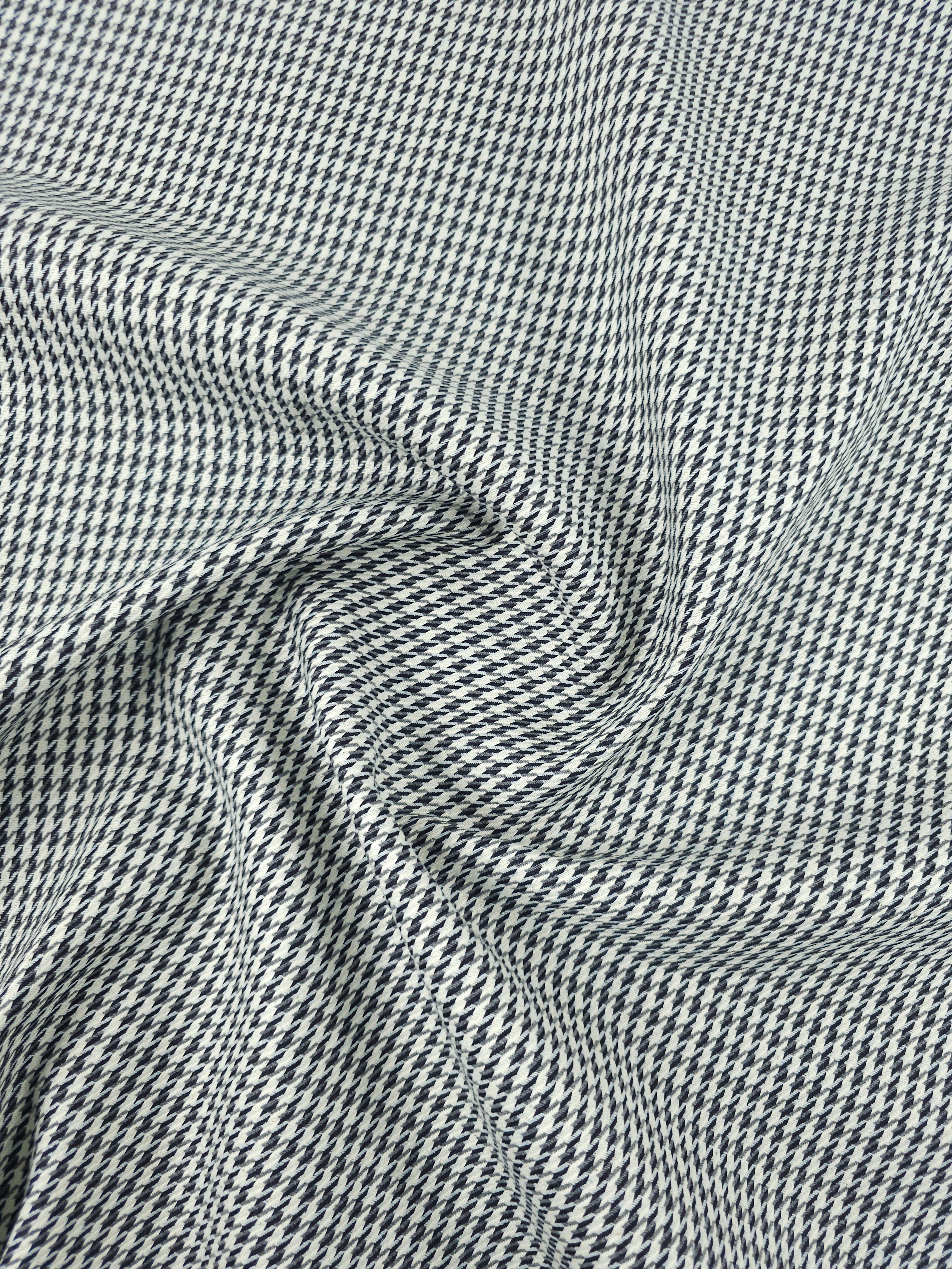 Black/Off-White Dogtooth Denim