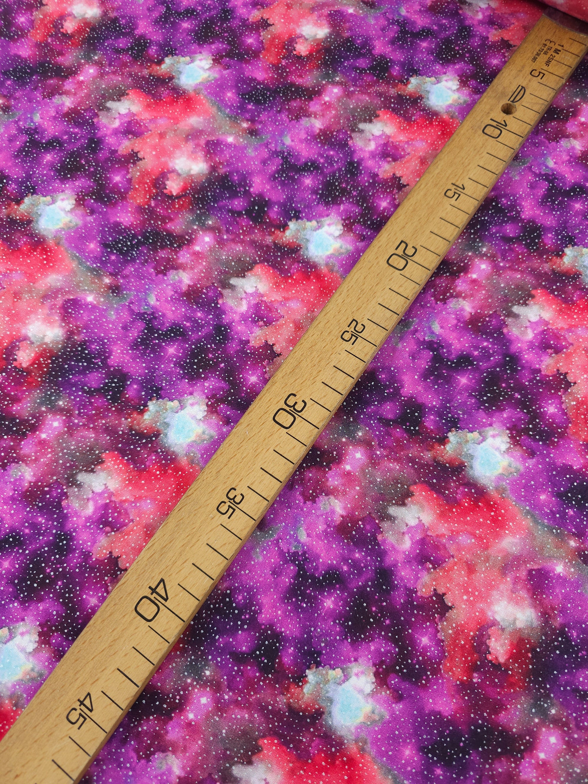 Purple/Pink Silver Diffusion Clouds 100% Cotton - Benartex