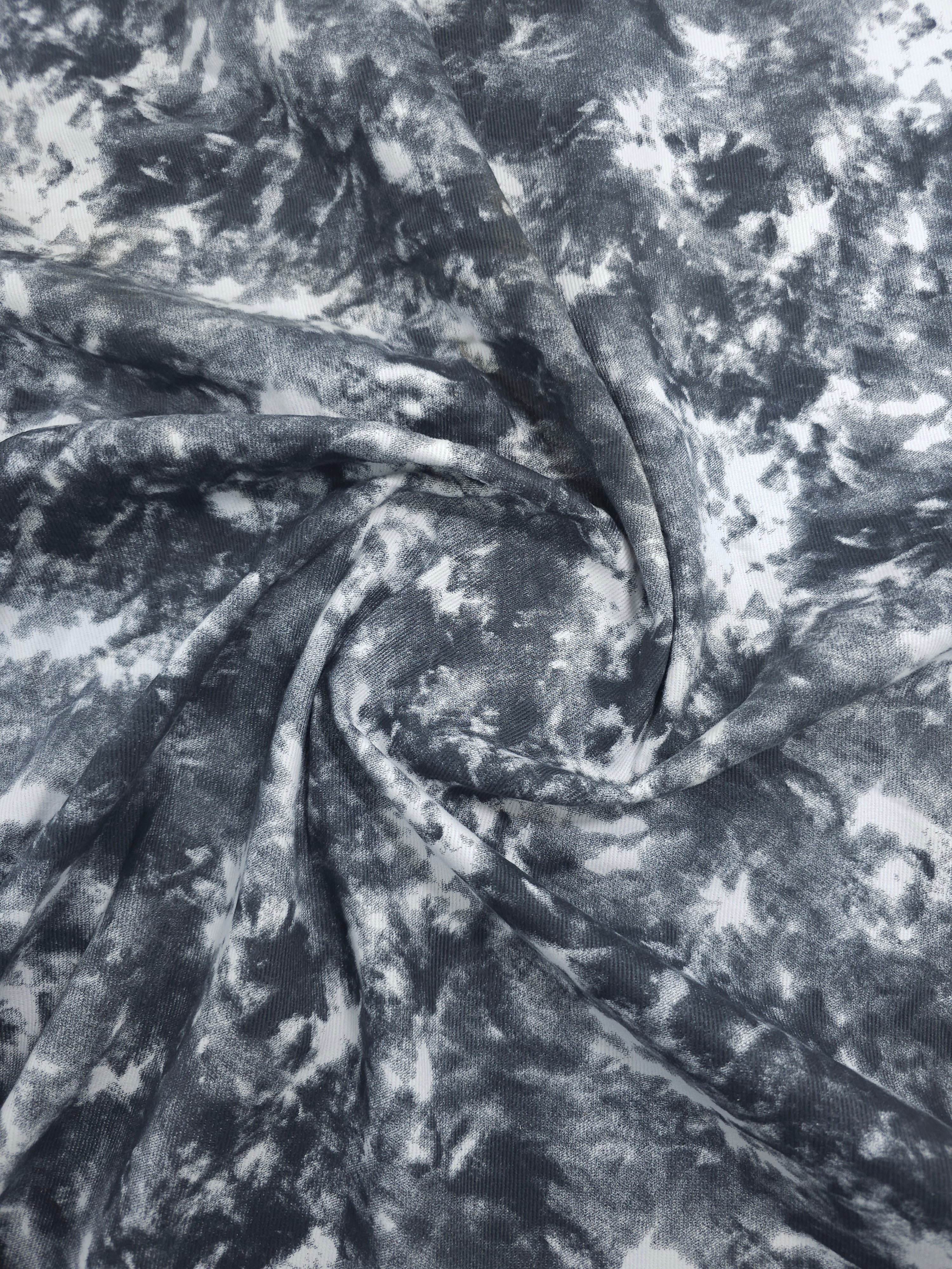 Grey/White Marble Denim